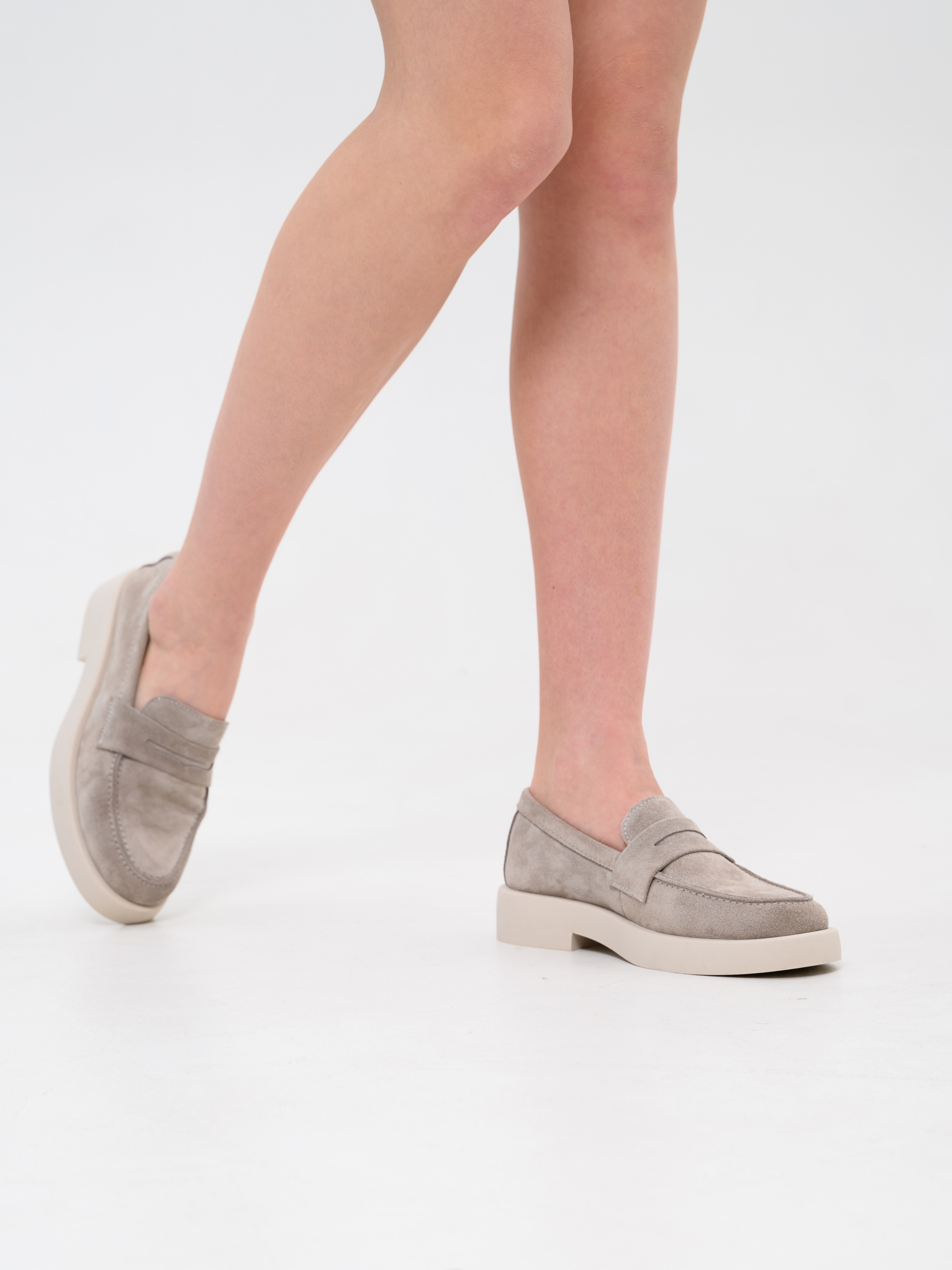 картинка Лоферы туфли ED'ART 176.1593'be. Каменный замша от интернет магазина