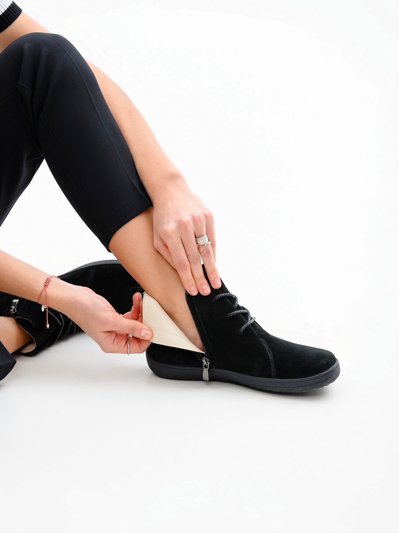 картинка Босоногие ботинки ED'ART 352.K.NATA'bl.Черная замша от интернет магазина