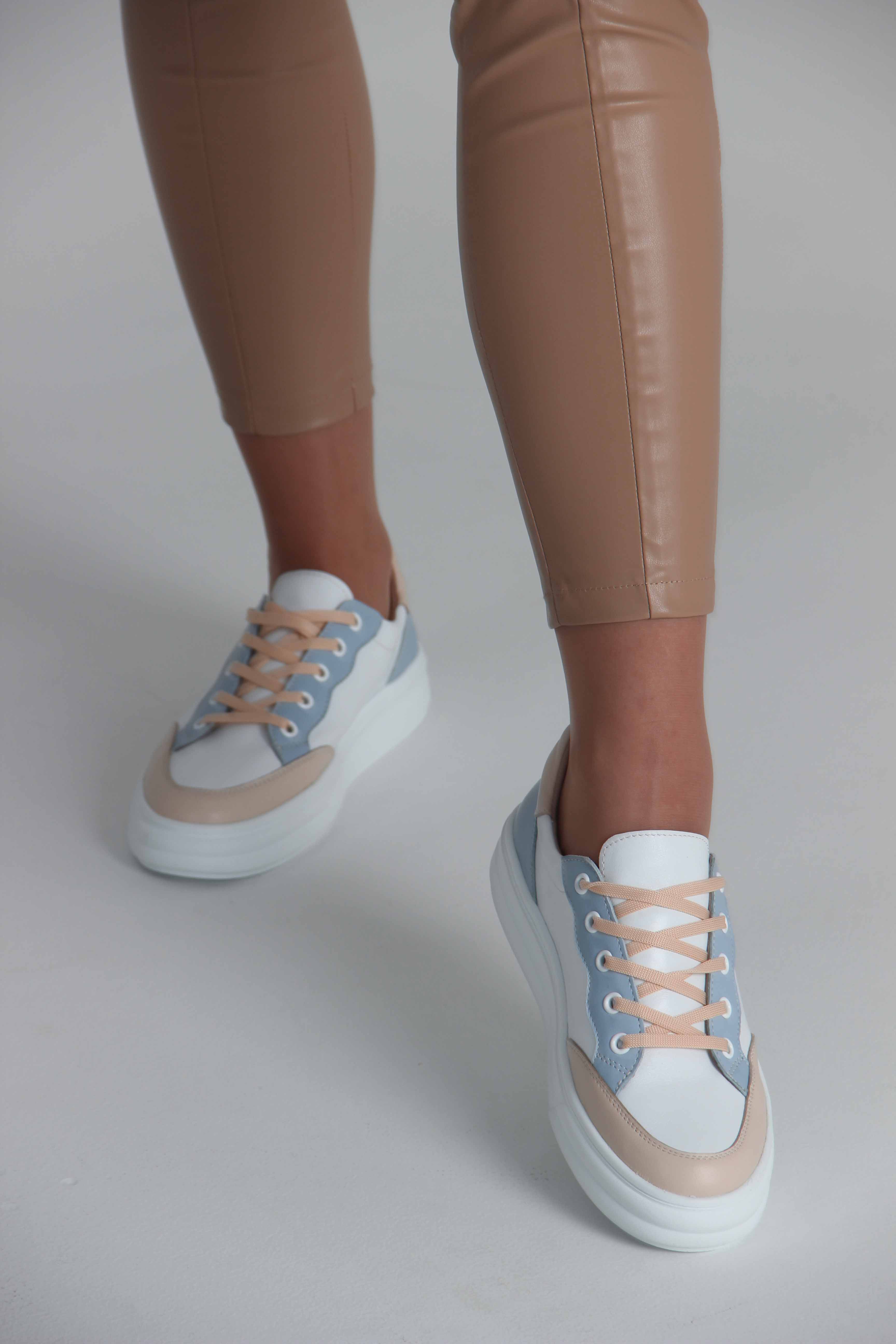 картинка Кеды ED'ART 148.lusi22'w. Белый-бежевый-голубой от интернет магазина