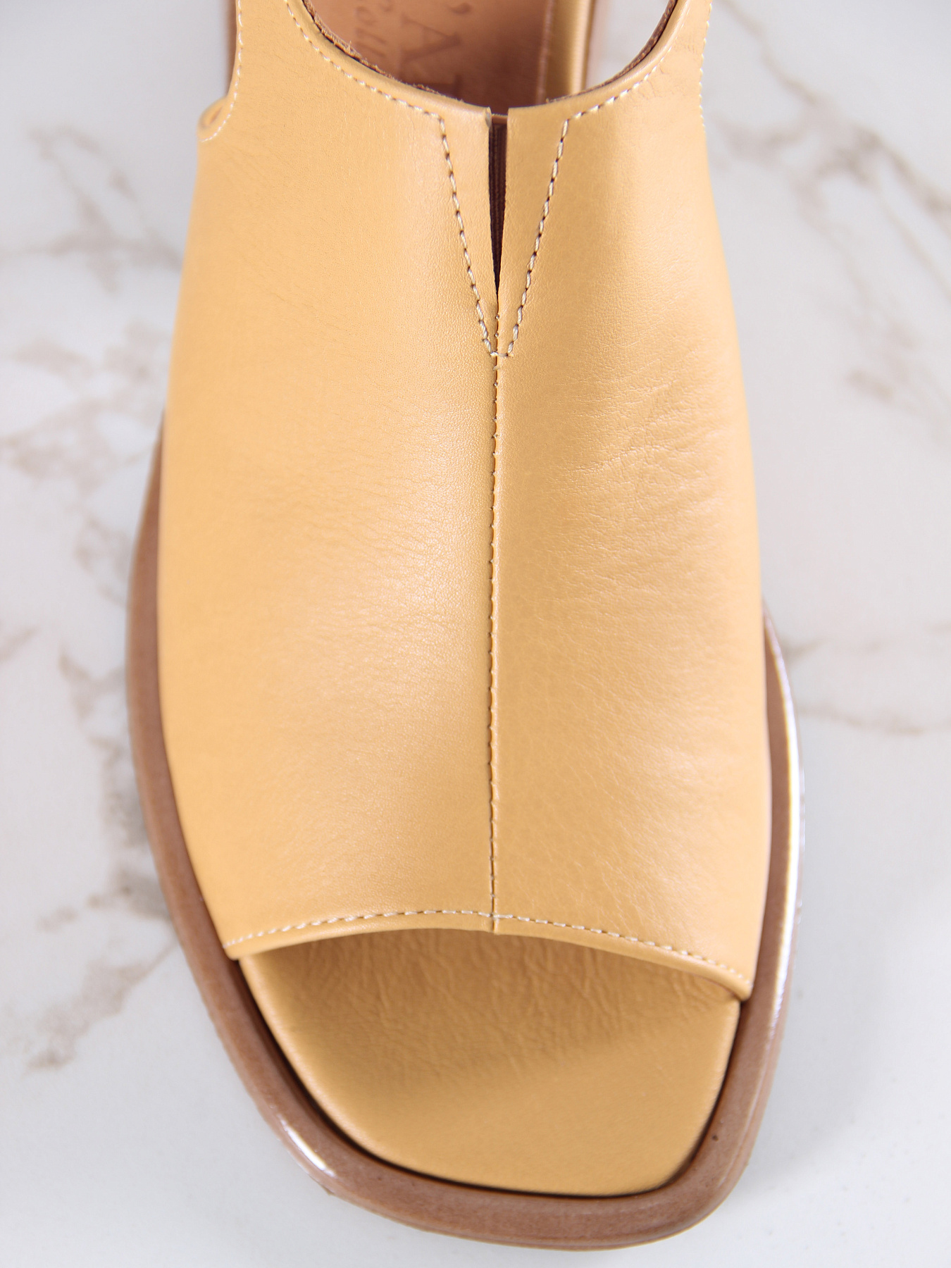 картинка Босоножки ED'ART 4013.23663'bе. Тыква лион+коричневый от интернет магазина