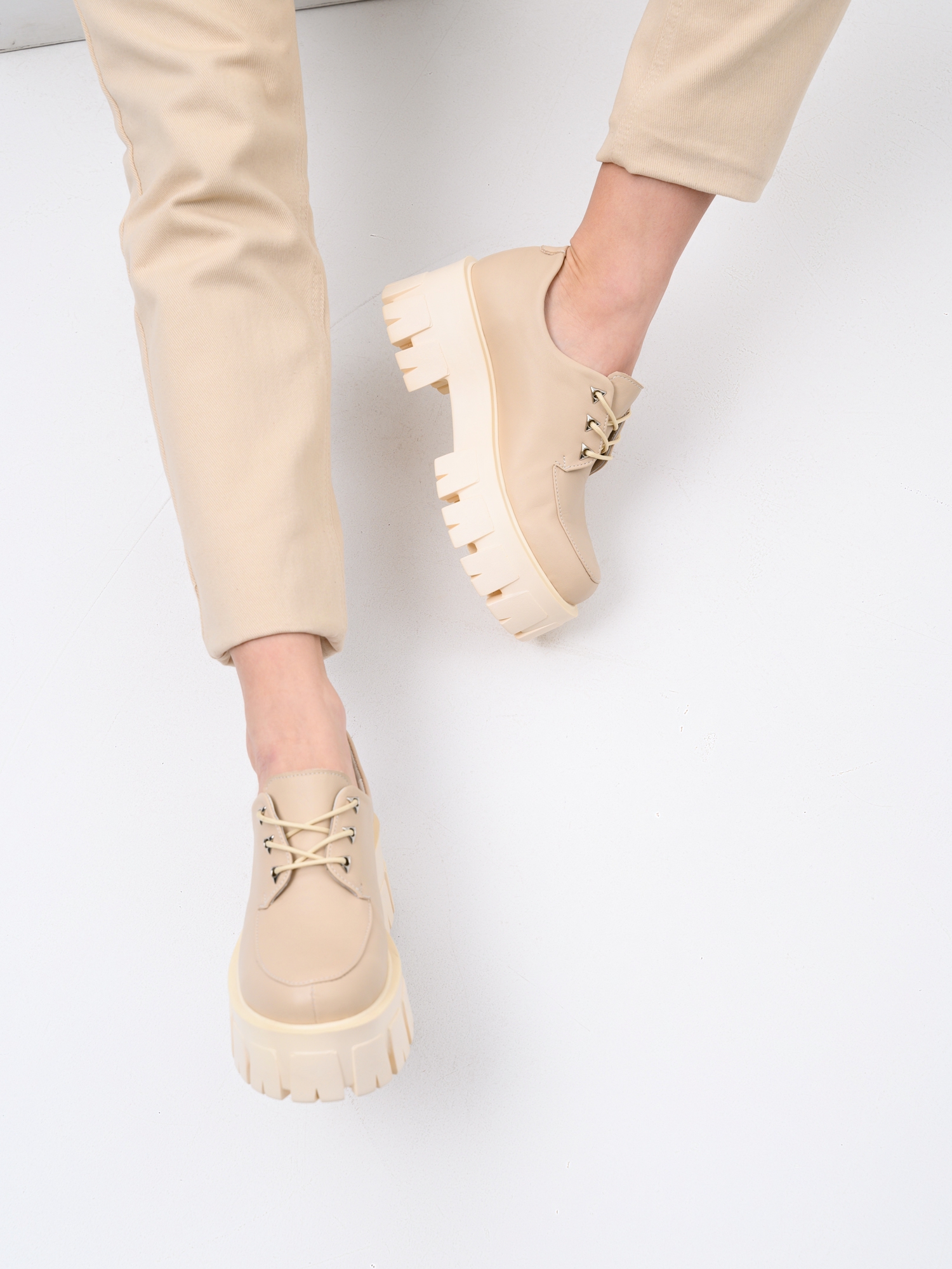 картинка Туфли полуботинки ED'ART 202.90200'm.Бежевый от интернет магазина