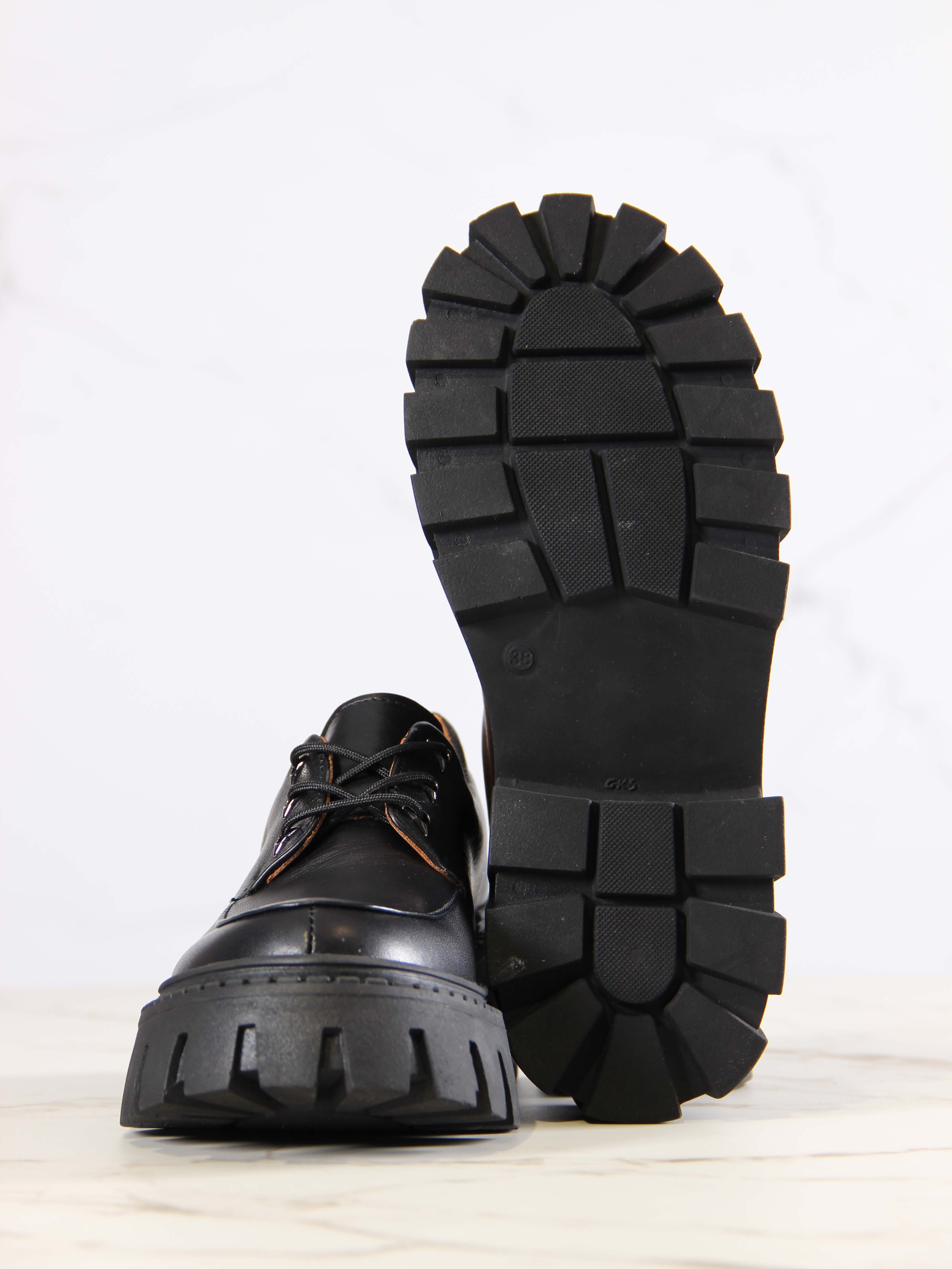 картинка Туфли полуботинки ED'ART 202.чанки'bl. black от интернет магазина