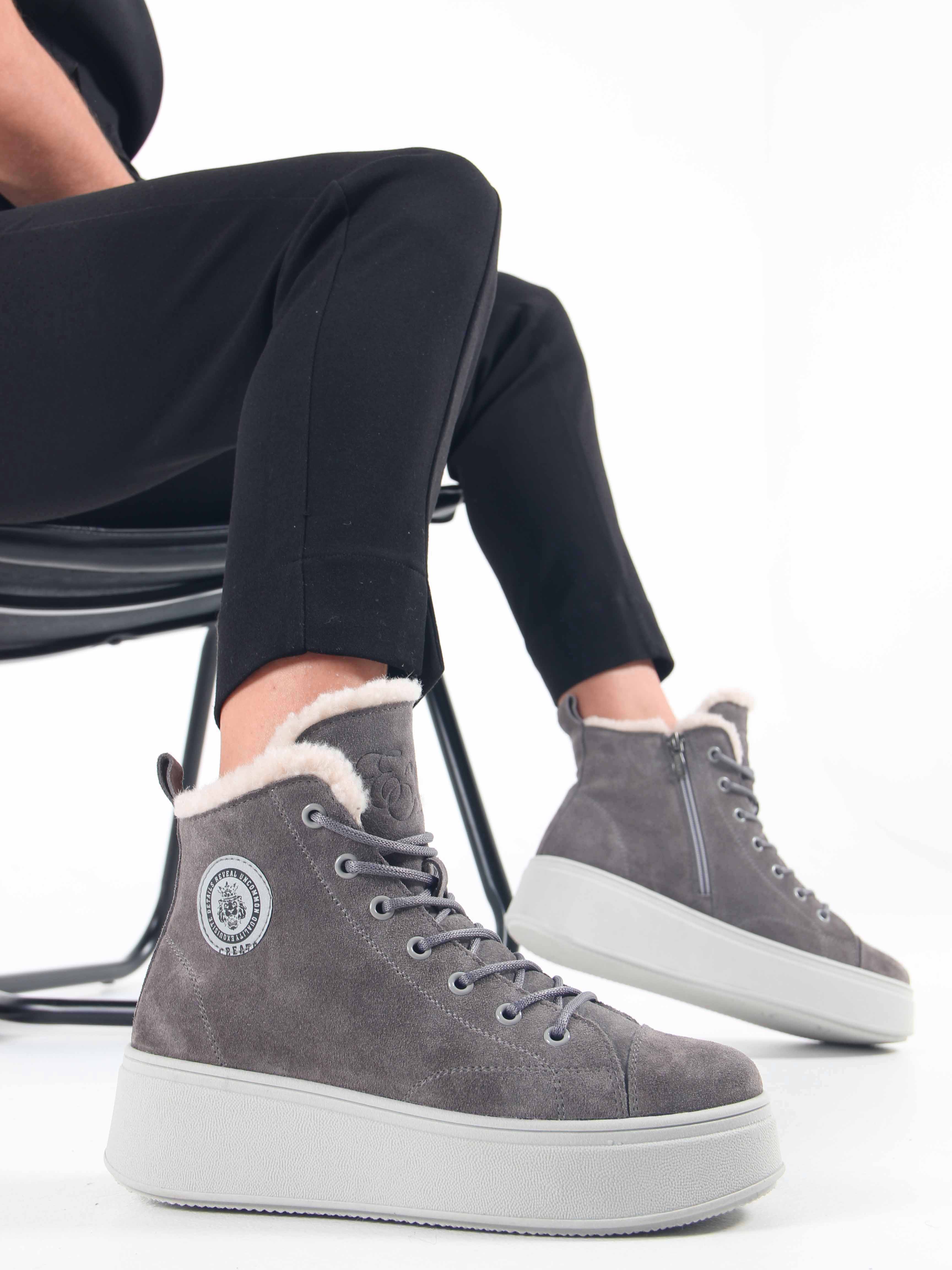 картинка Ботинки ED'ART 217.ALTA'gr. Серый замок замша от интернет магазина