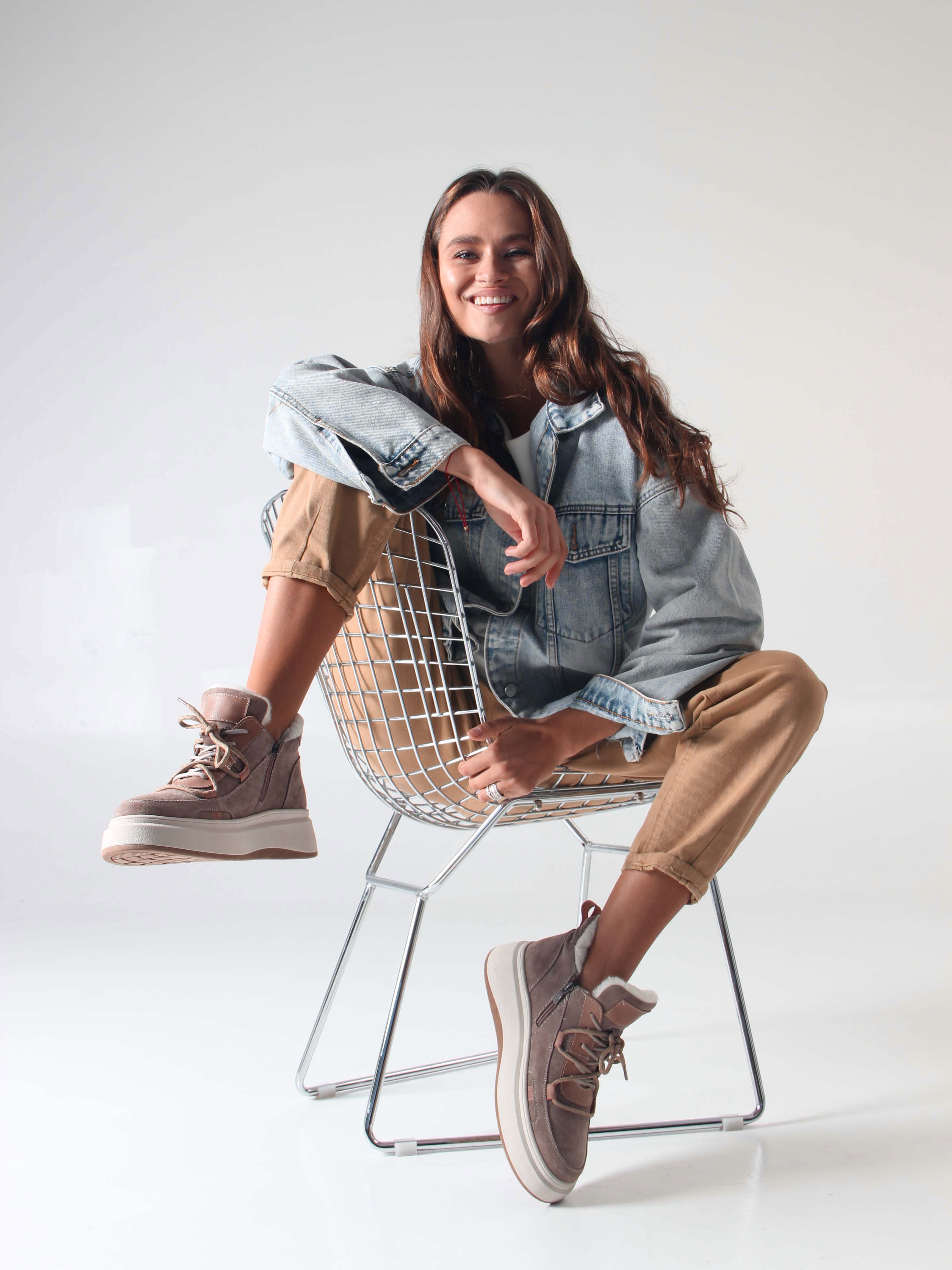 картинка Ботинки ED'ART 229.windy'be. Капучино замша от интернет магазина