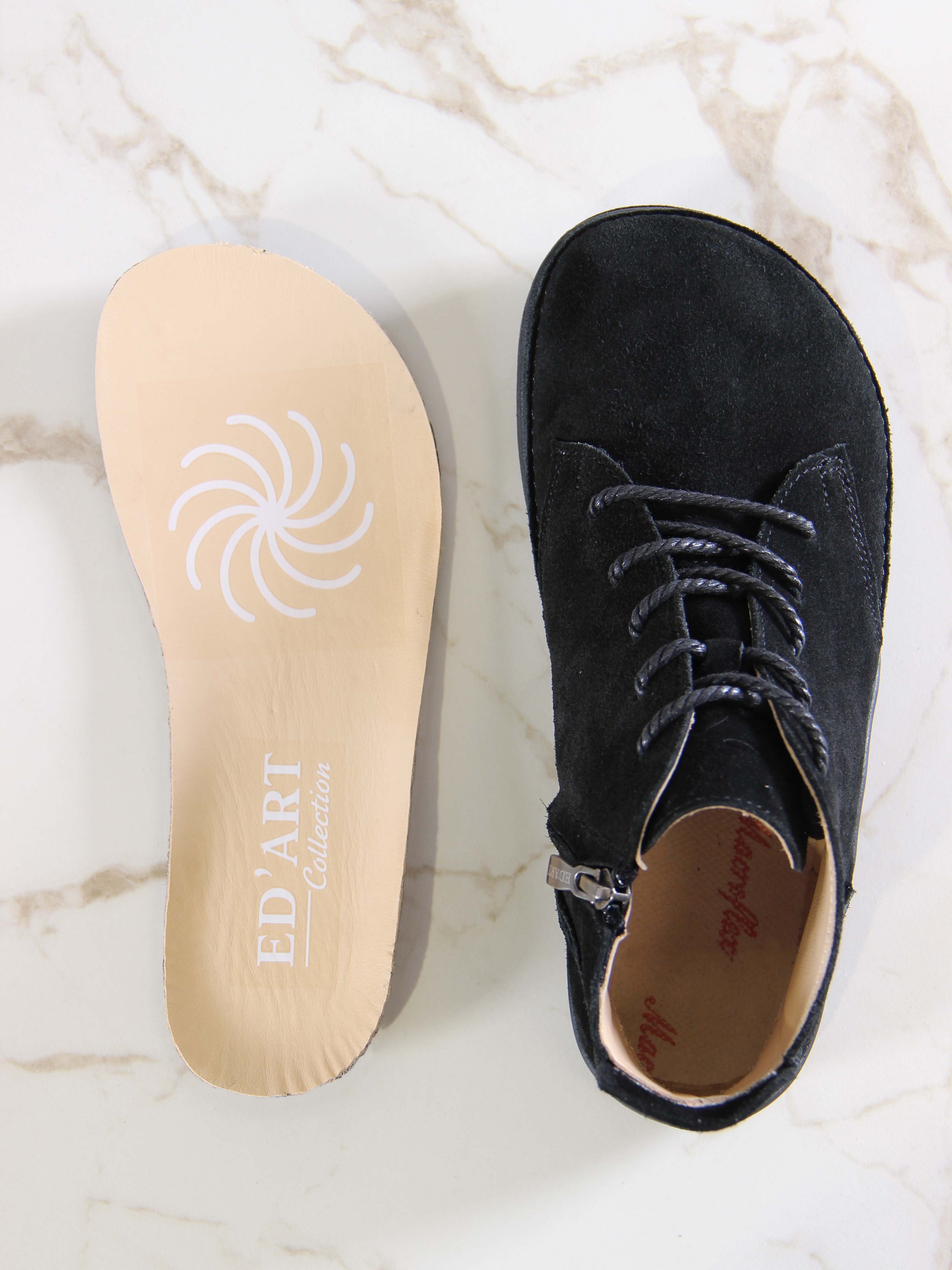 картинка Босоногие ботинки  ED'ART 210.NATA'bl.Черная замша от интернет магазина