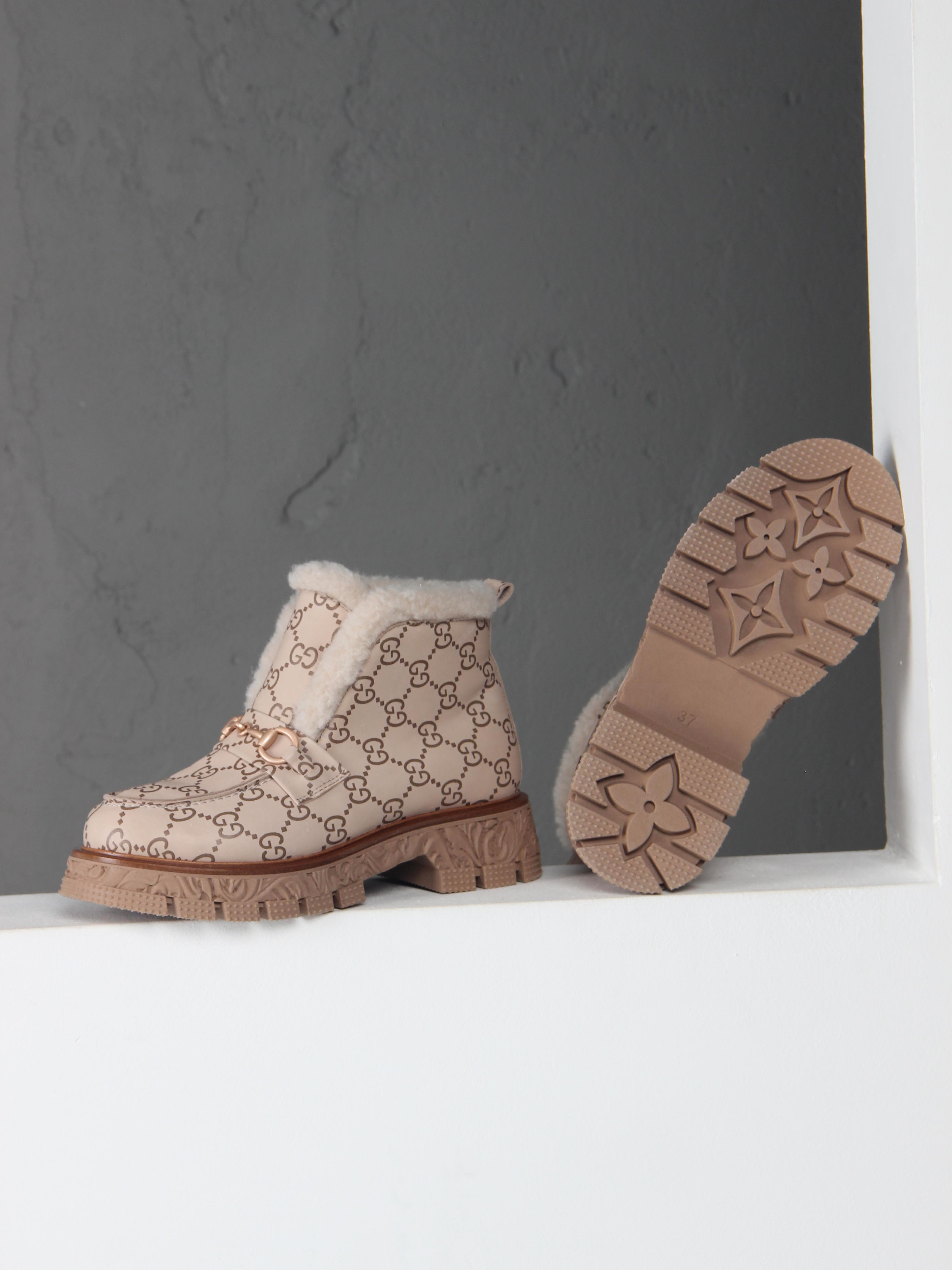 картинка Ботинки ED'ART 307. PODYUM141 'br. бежевый гучи коричневый от интернет магазина