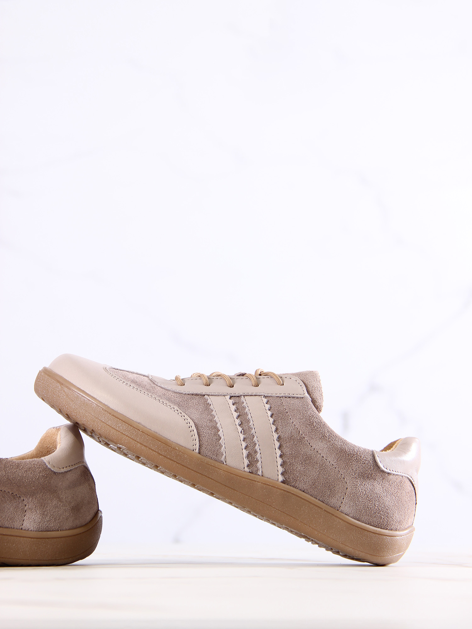 картинка Босоногие кеды ED'ART 184.nata'br.Капучино замша+визон стар от интернет магазина