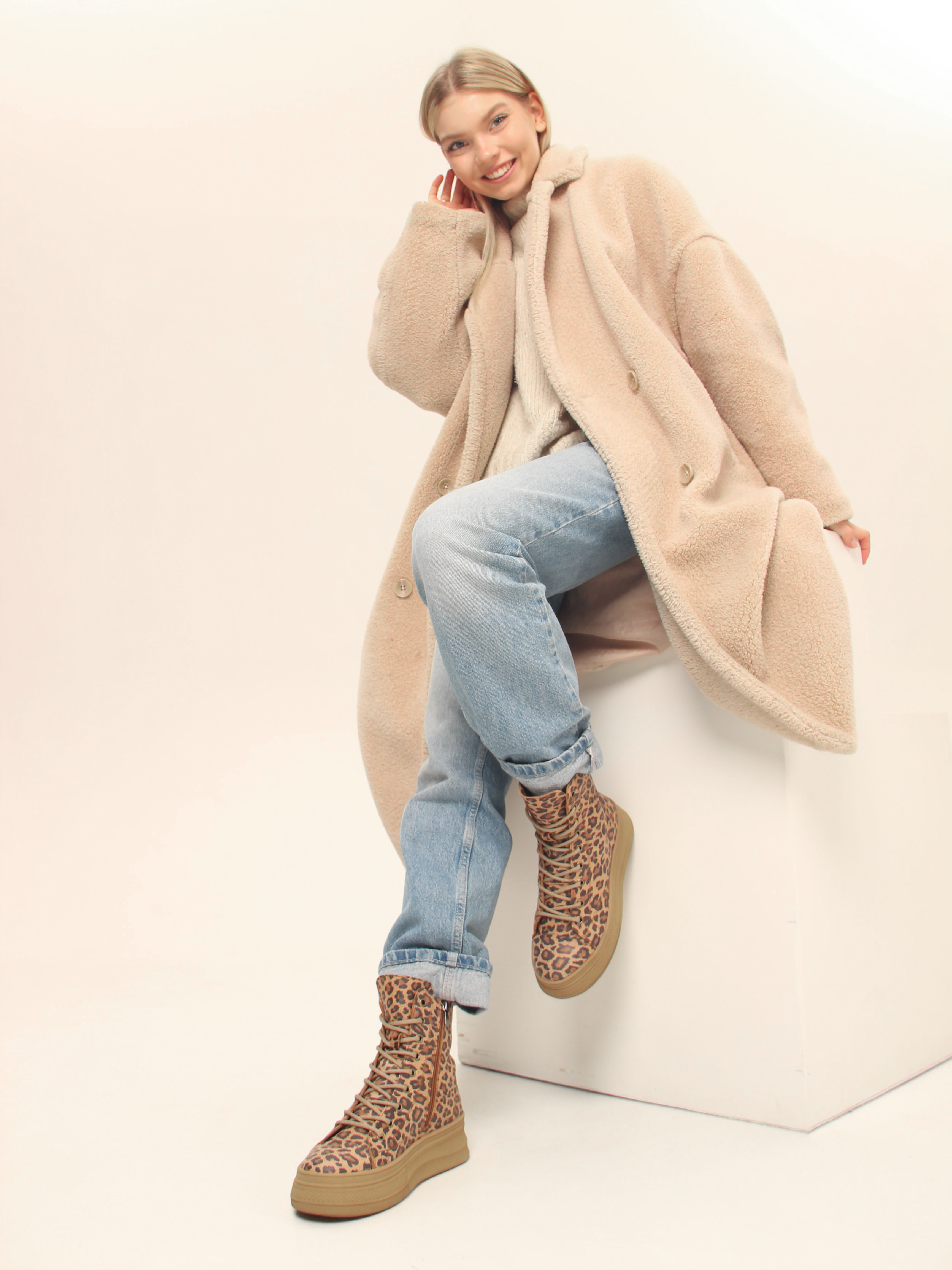 картинка Ботинки ED'ART 215.warm'br. коричневый леопард от интернет магазина