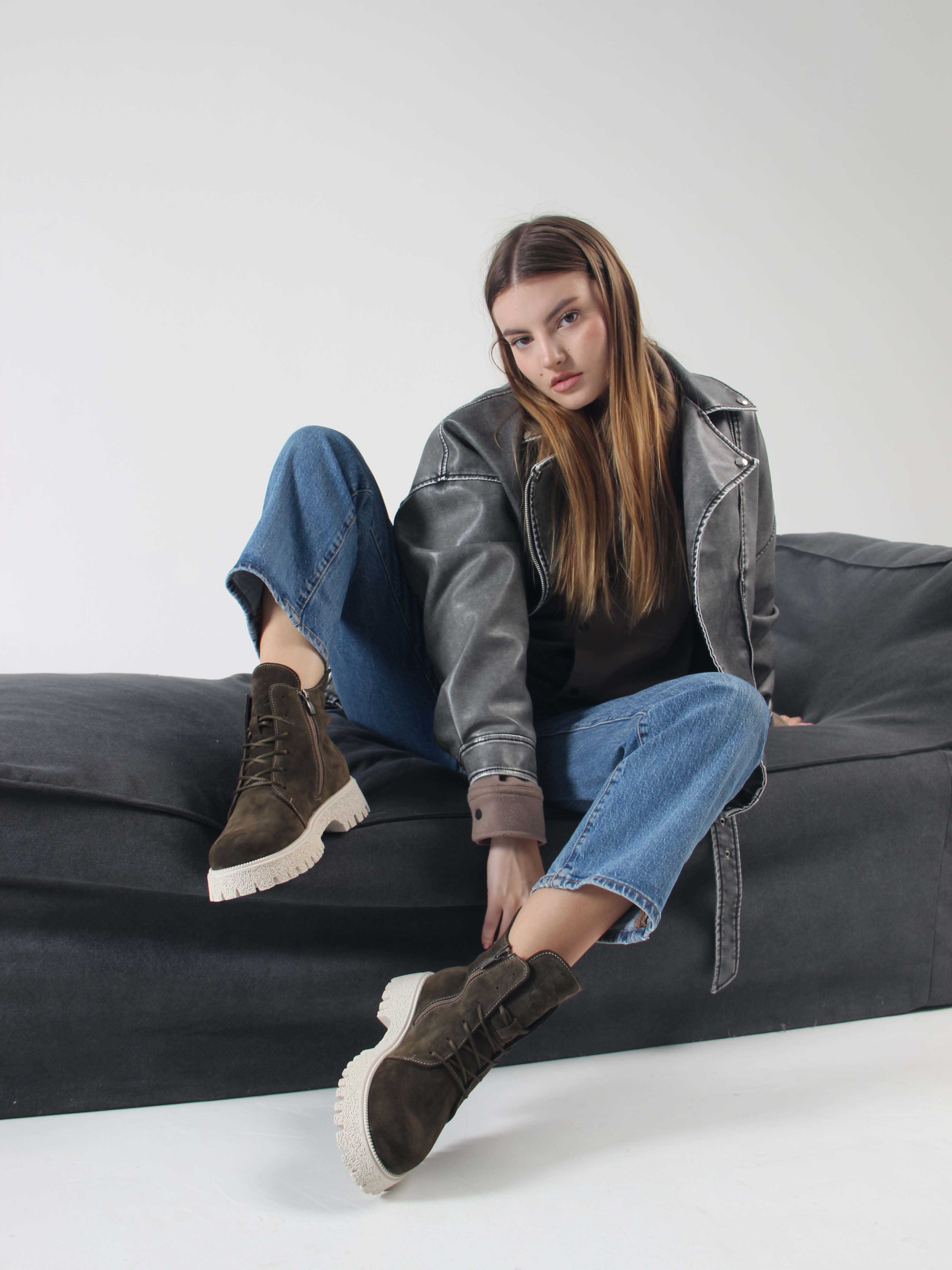 картинка Ботинки ED'ART 228.V.1541'be. Хаки от интернет магазина