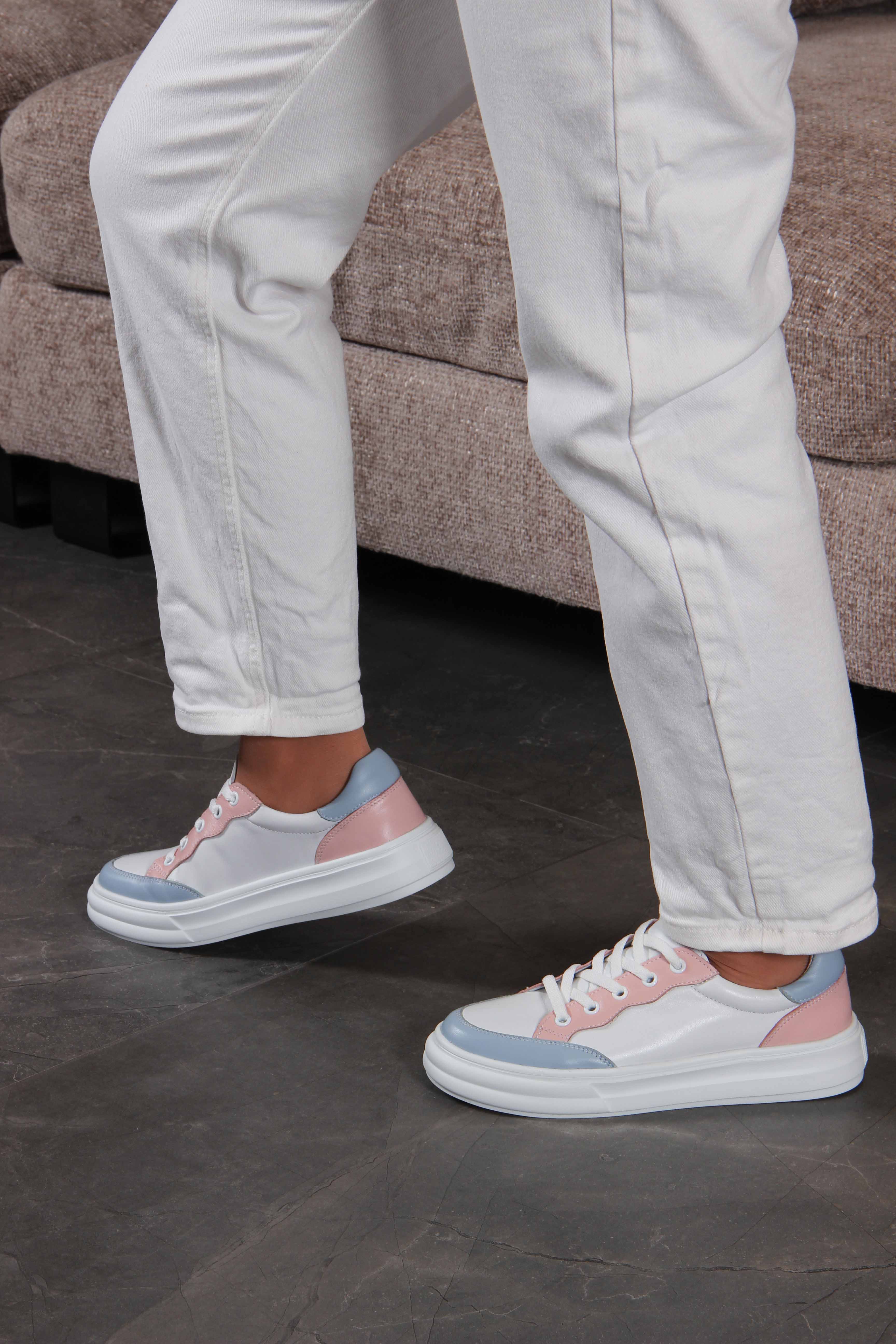 картинка Кеды ED'ART 148.lusi22'w. Белый-голубой-розовый от интернет магазина