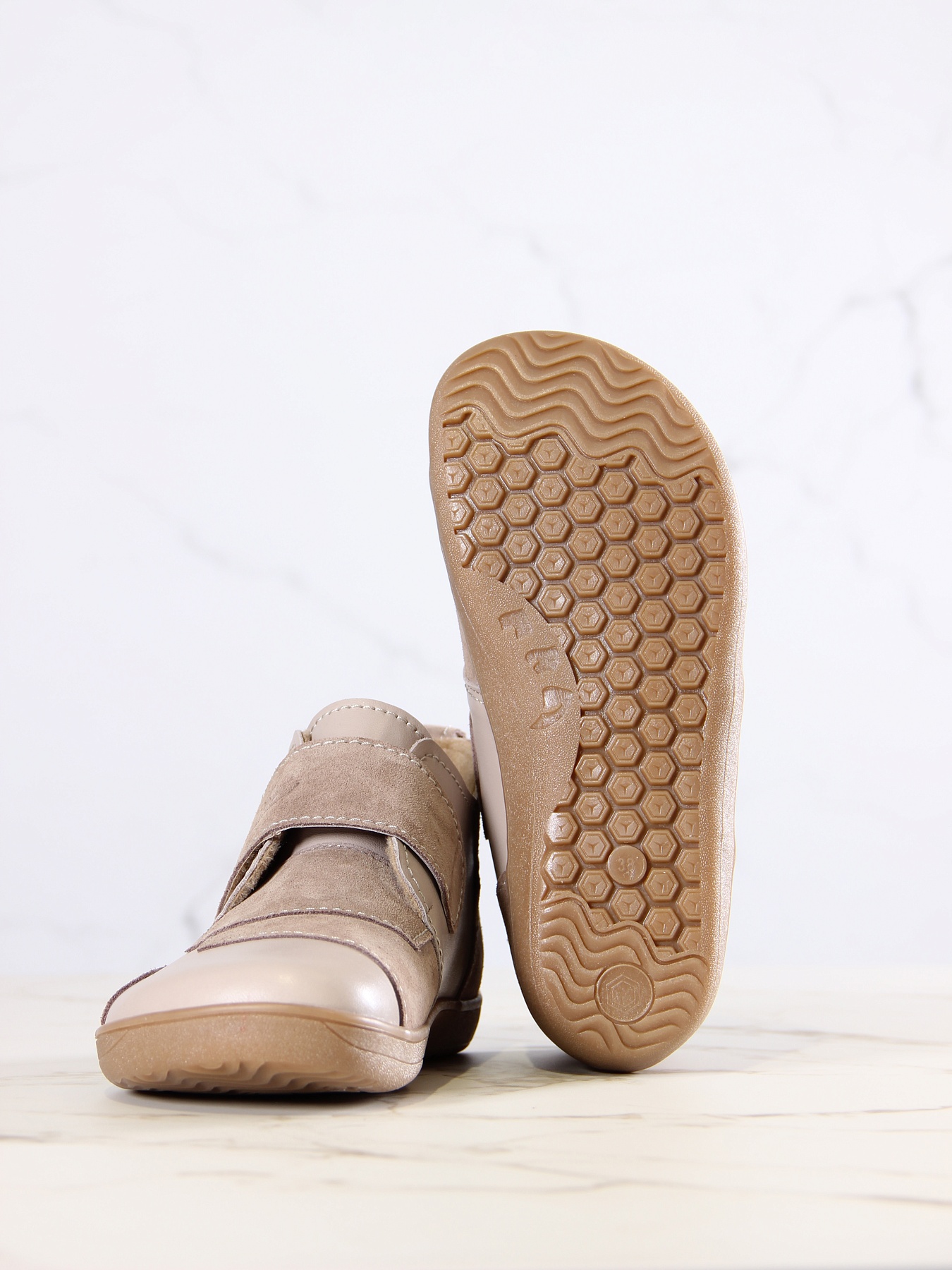 картинка Босоногие ботинки  ED'ART 206.NATA'br.Визон+капучино замша от интернет магазина