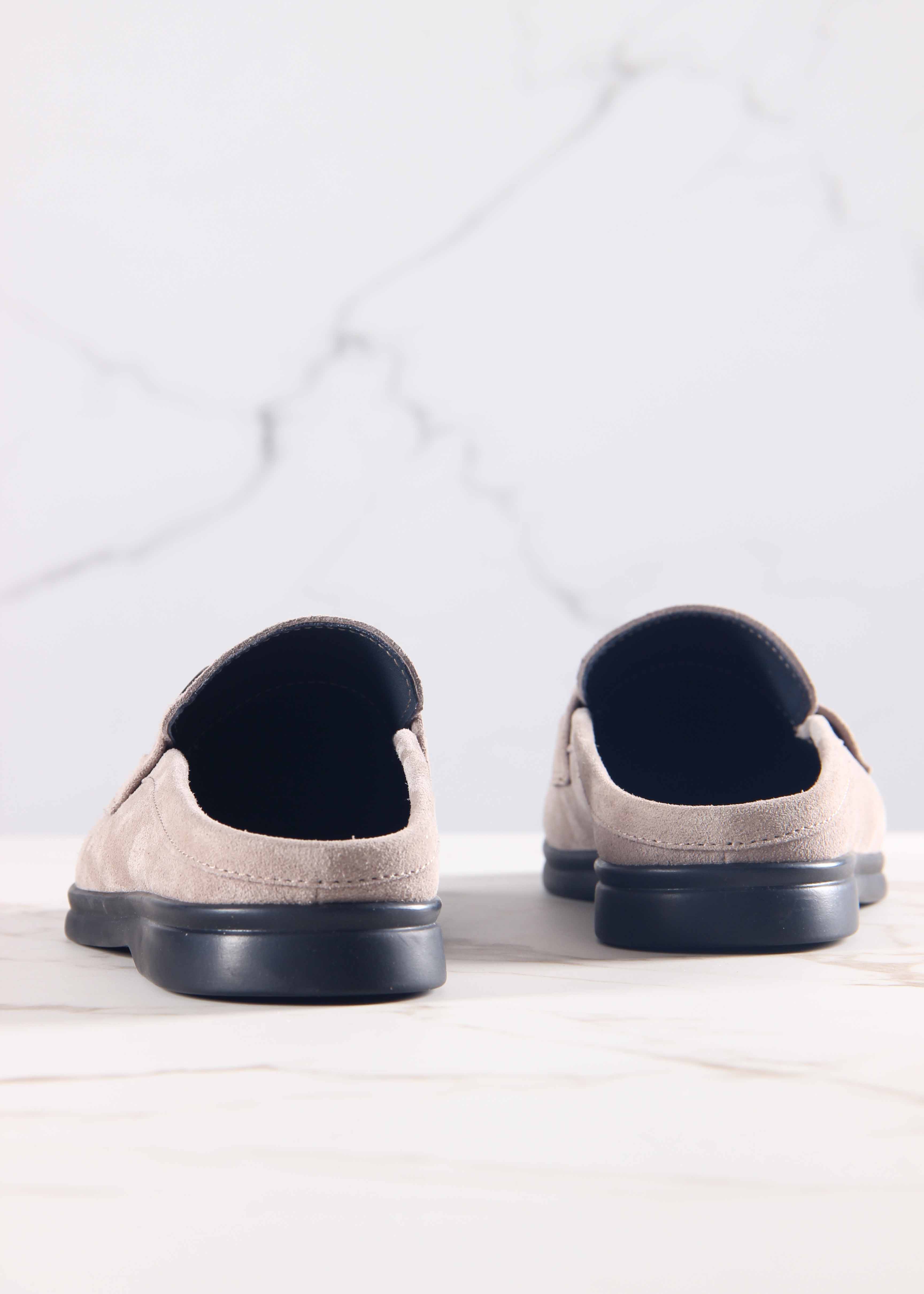 картинка Сабо лоферы ED'ART 1080.2614'bl. Ваниль замша от интернет магазина