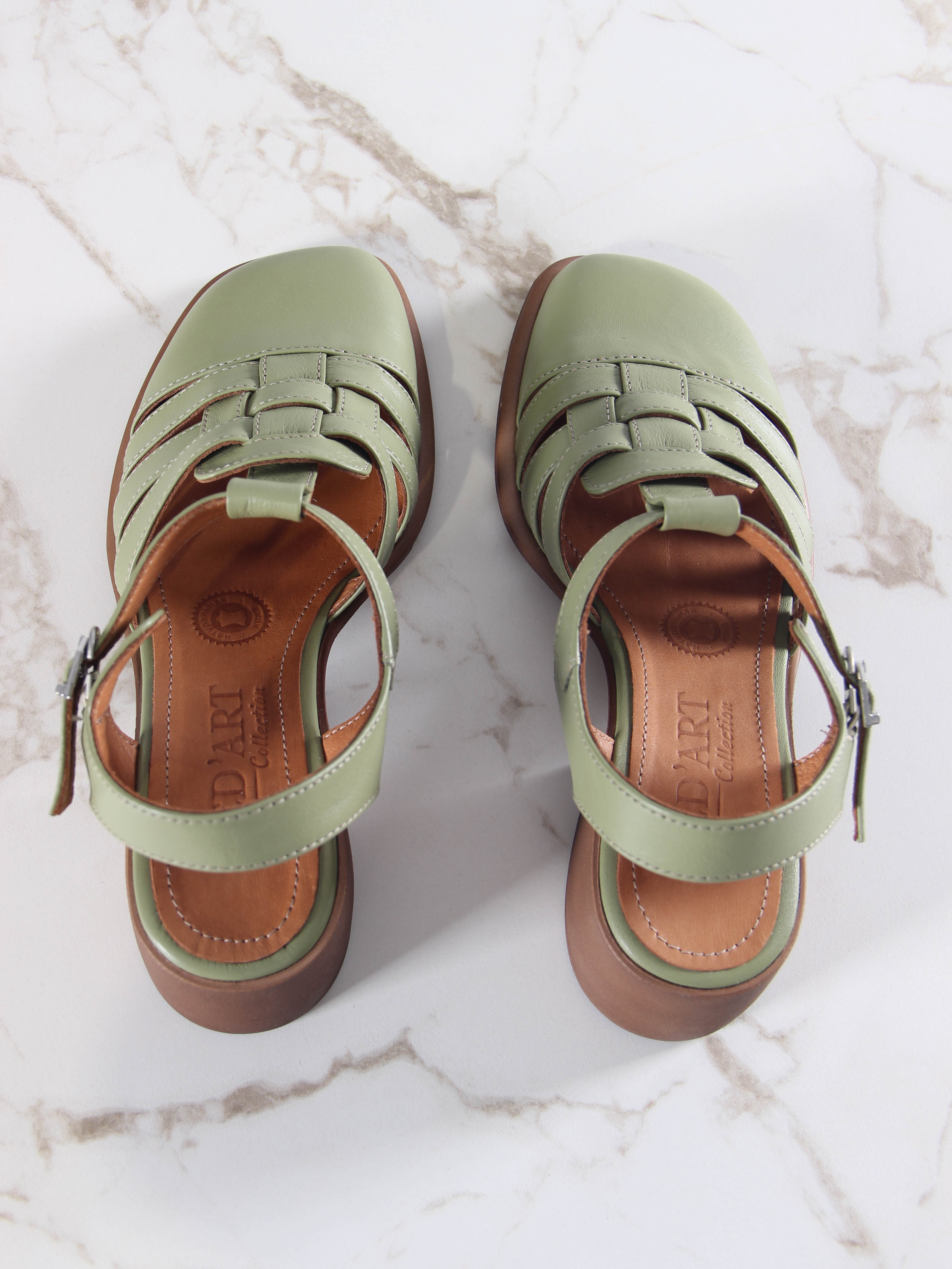 картинка Босоножки ED'ART 5035.23663'bе. Олива+коричневый от интернет магазина