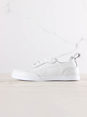 Сникерины кожаные белые