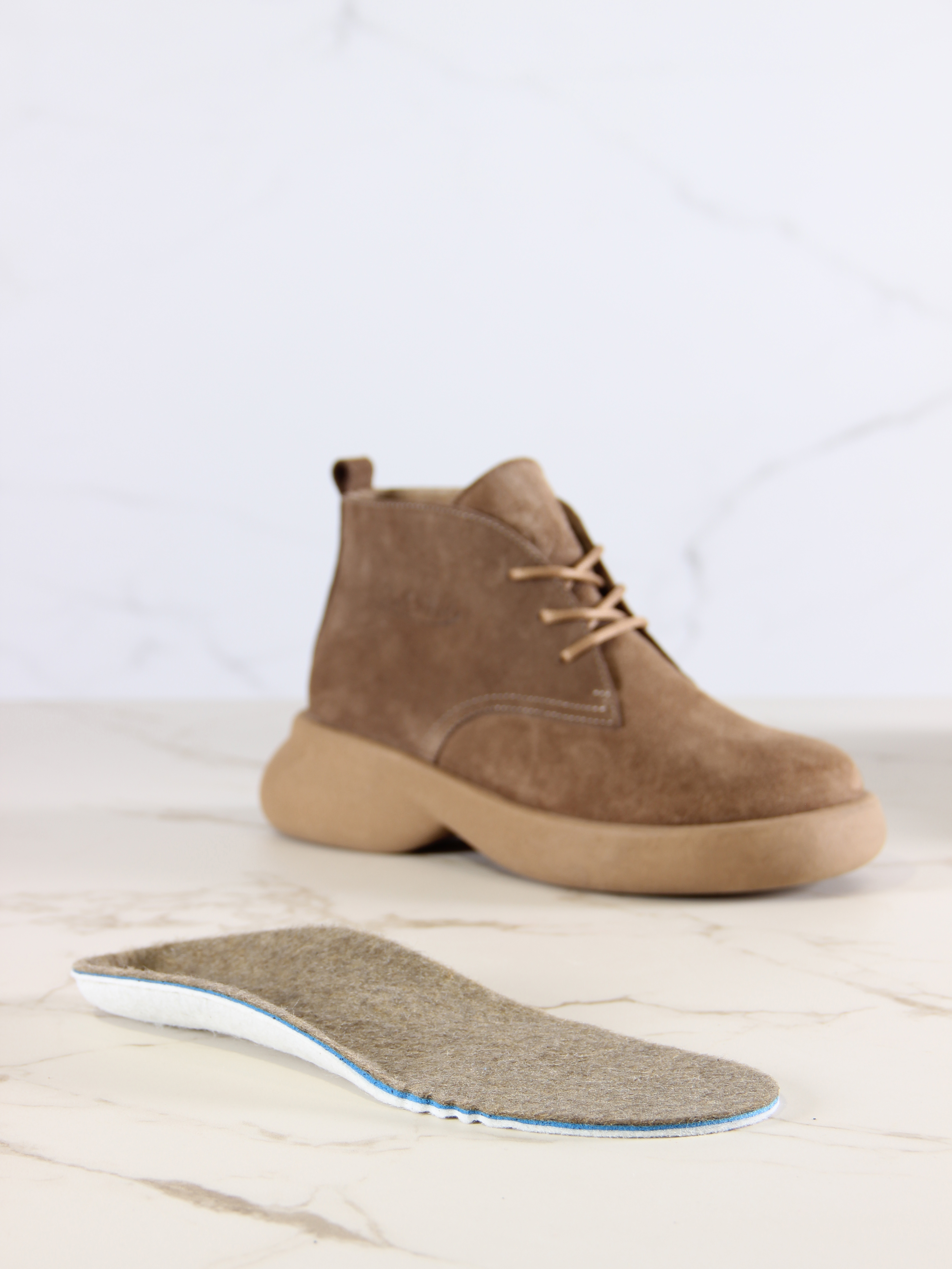 картинка Ботинки  ED'ART 308.927'ka.Серо-коричневая замша от интернет магазина