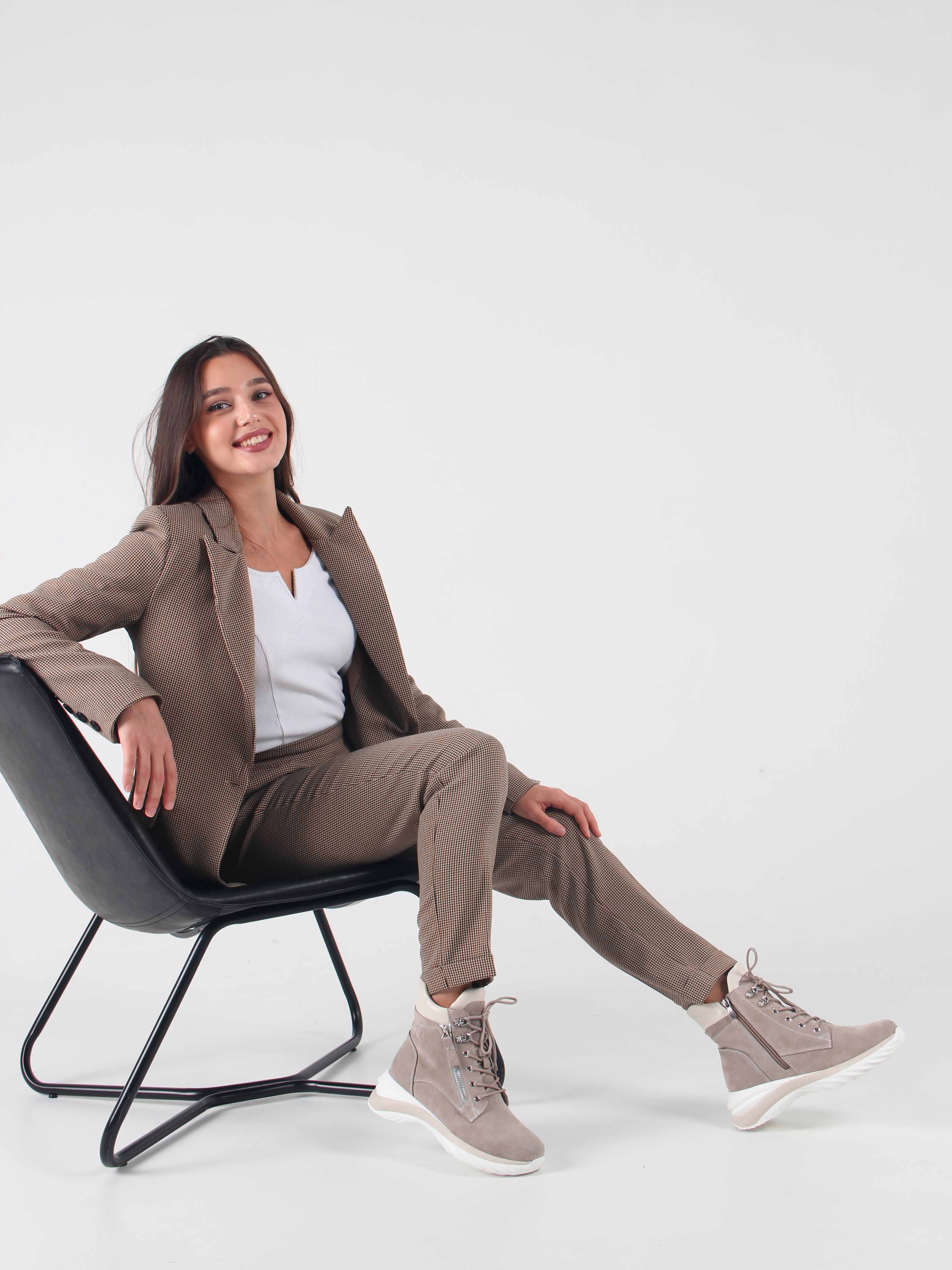 картинка Ботинки ED'ART 261.uno2'w. каменный замша от интернет магазина