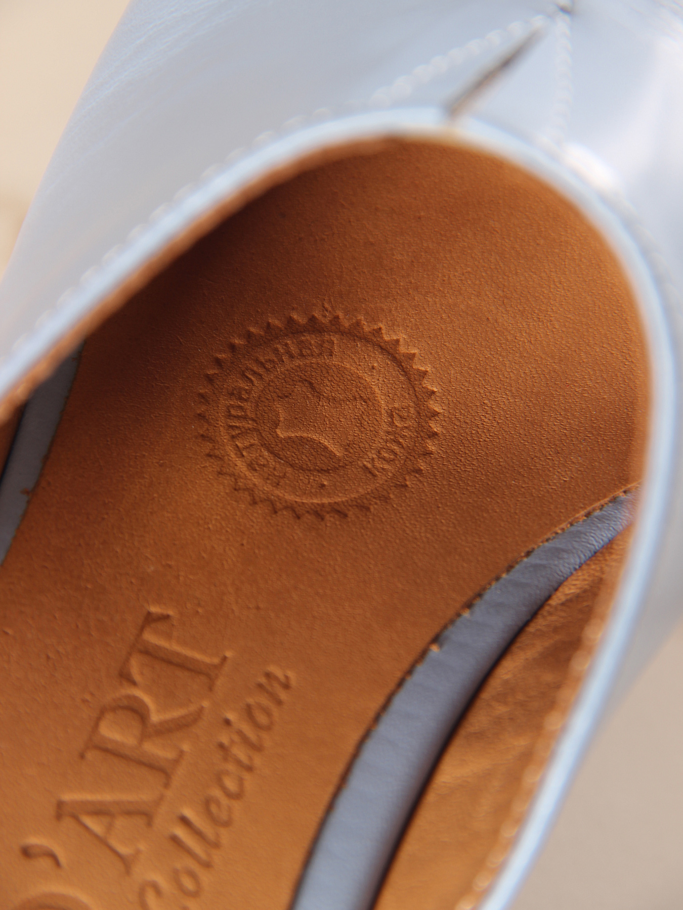 картинка Сабо ED'ART 5132.23663'br. Голубая виктория+коричневый от интернет магазина