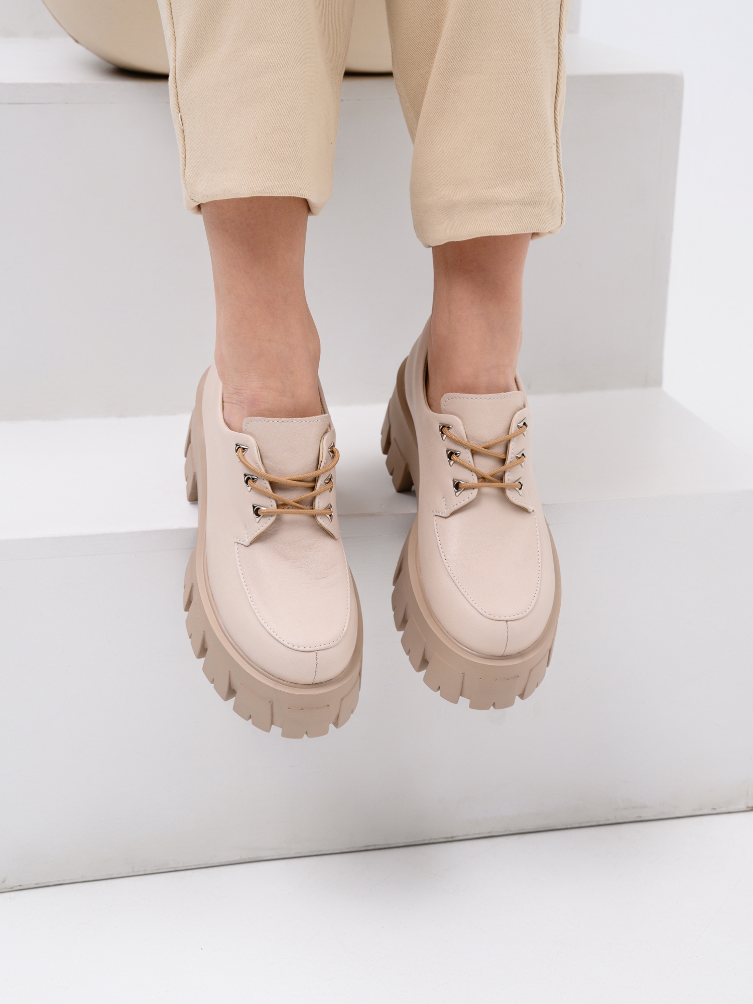 картинка Туфли полуботинки ED'ART 202.90200'ca.Бежевый стар пудра от интернет магазина