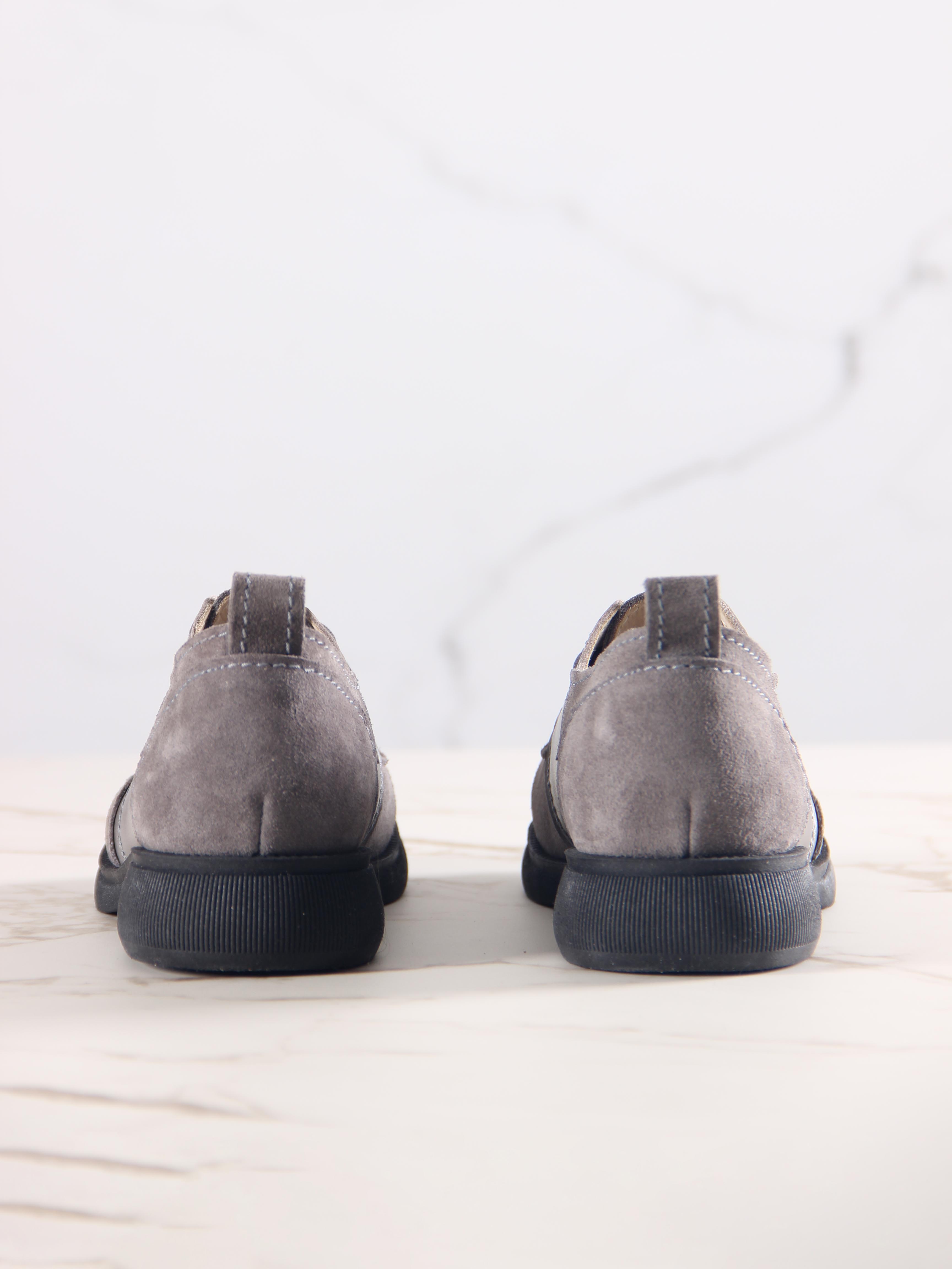 картинка Полуботинки туфли ED'ART 205.патриция'bl. Серый замок замша+серый игуана от интернет магазина