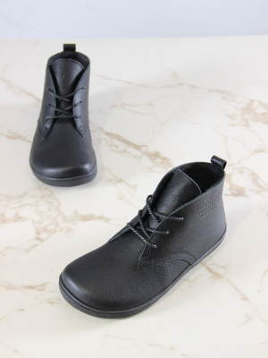 Ботинки босоногие кожаные черные