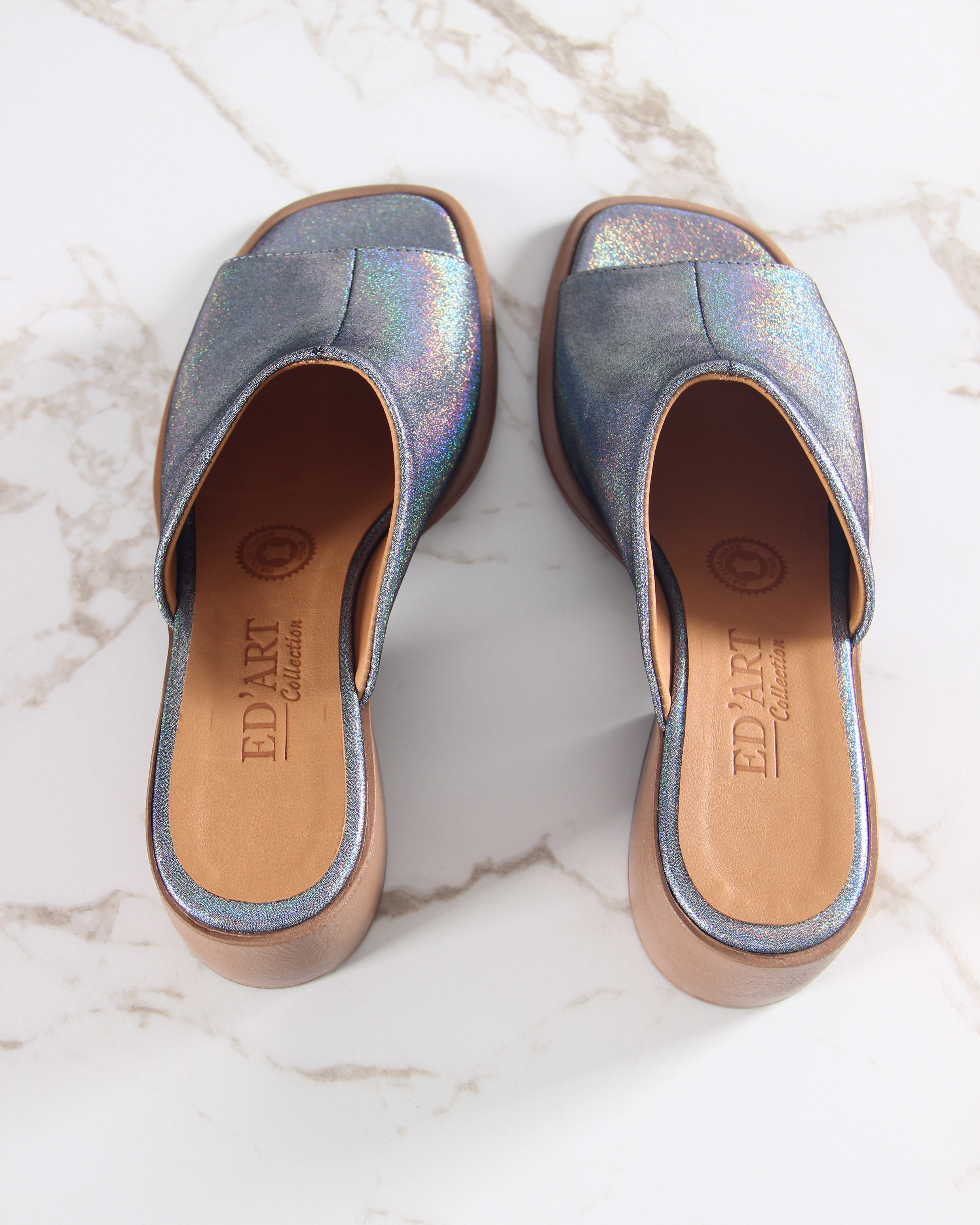 картинка Босоножки ED'ART 4012.23663'br. Черный ибица+коричневый от интернет магазина