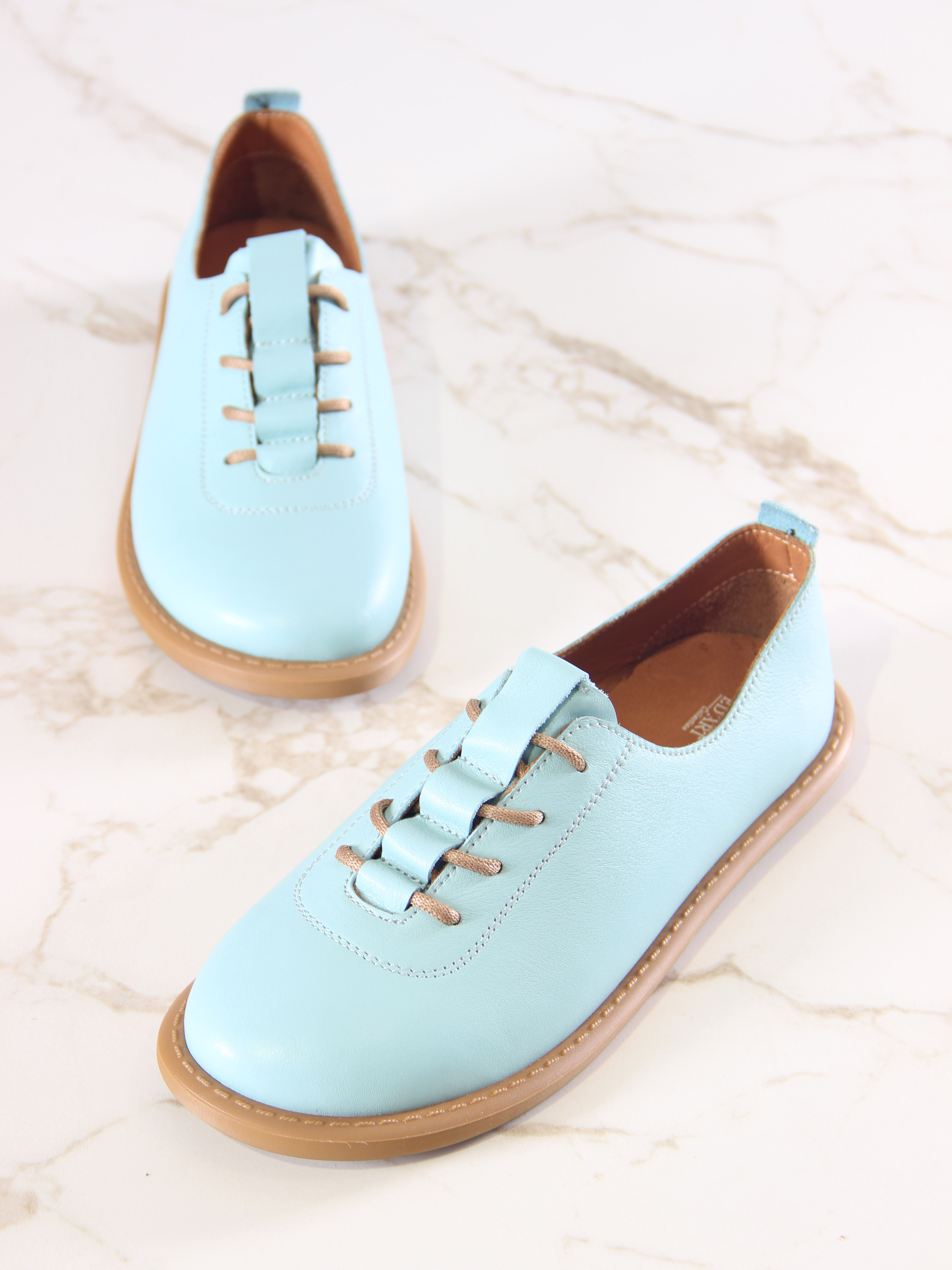 картинка Туфли ED'ART 107.ОКСЕ'br. Мята+коричневый от интернет магазина