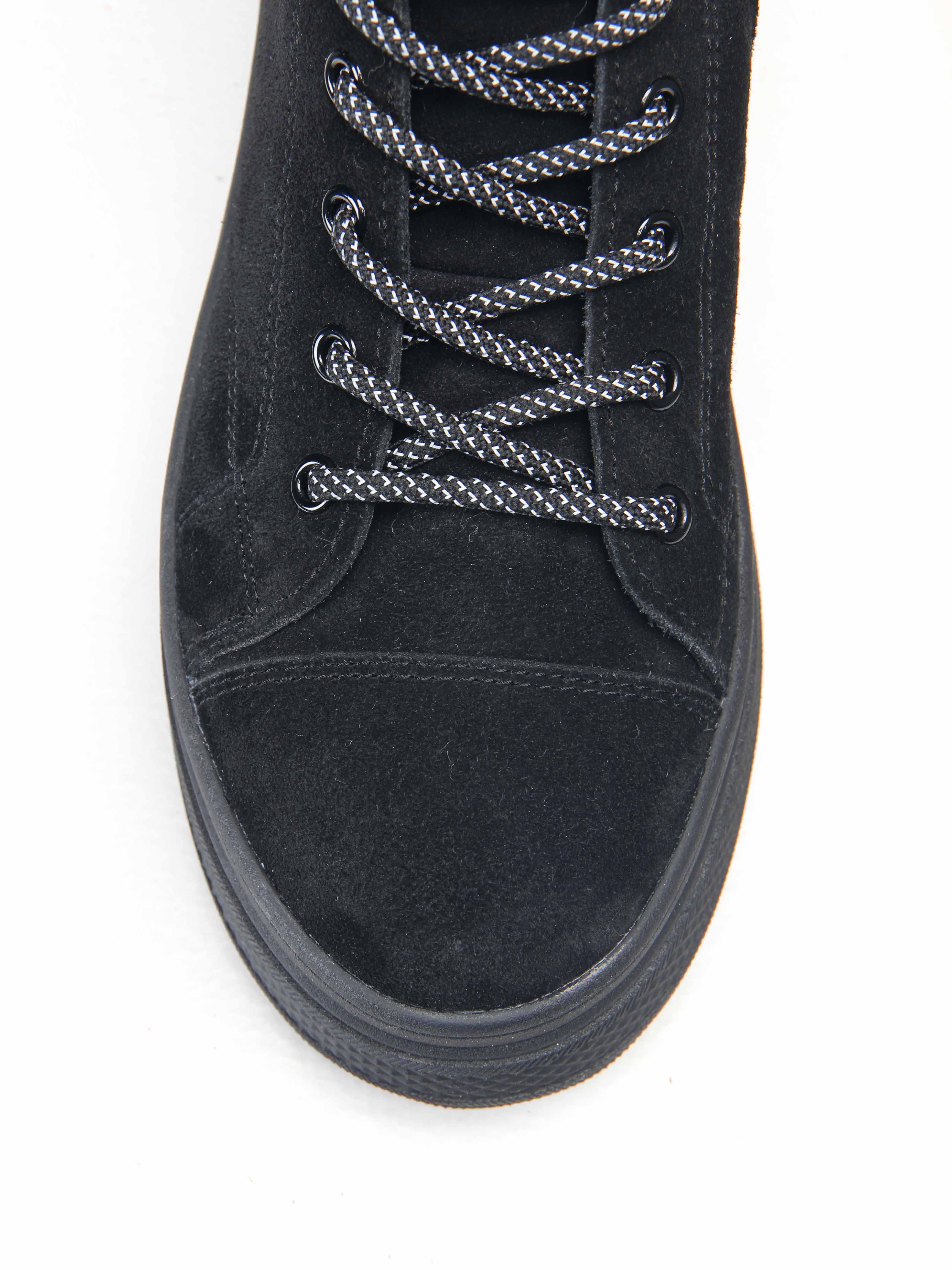 картинка Ботинки ED'ART 215.warm'bl. черные замша от интернет магазина