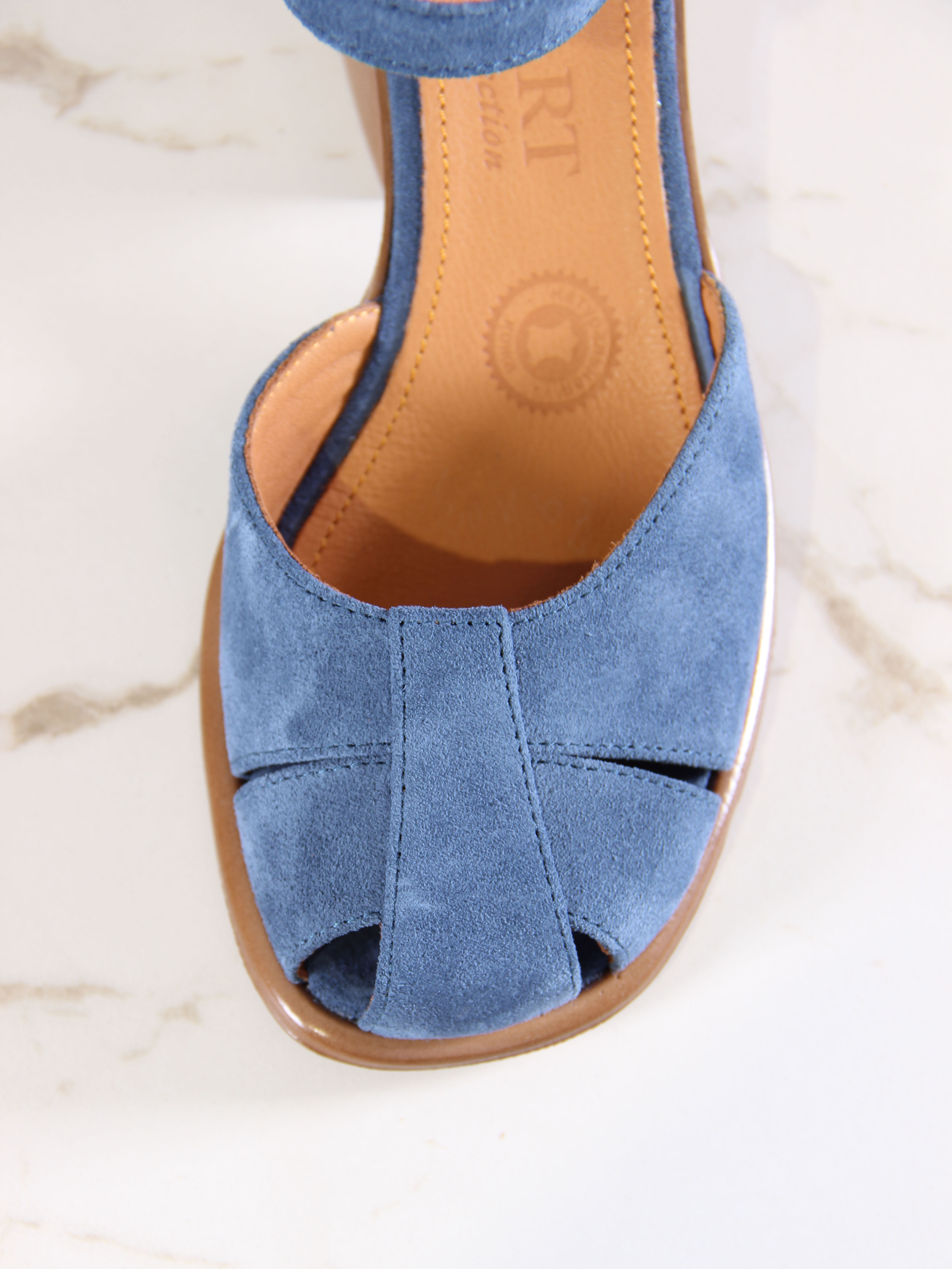 картинка Босоножки ED'ART 5033.23663'bе.Синий велюр от интернет магазина