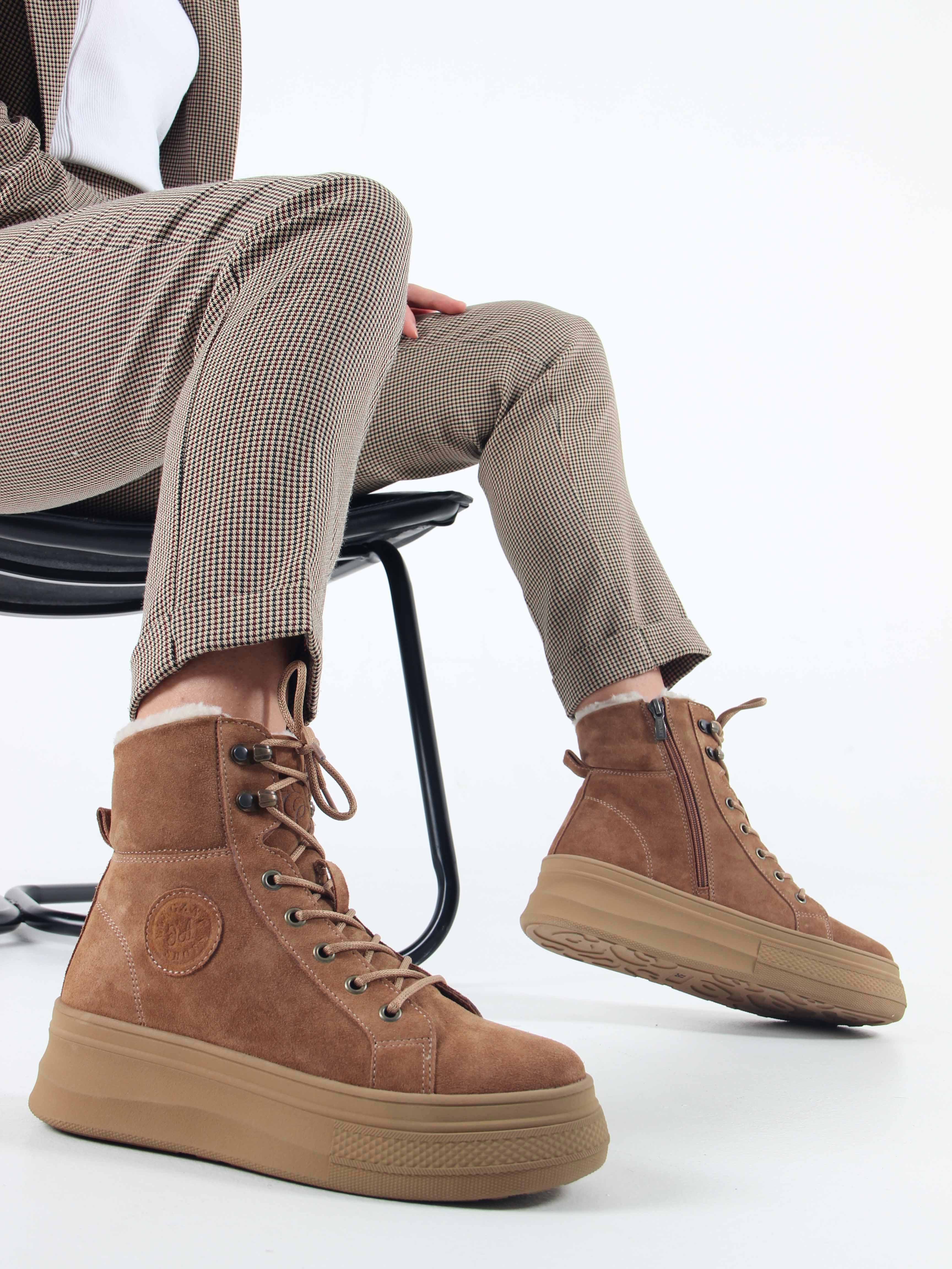 картинка Ботинки ED'ART 219.warm'br. Светло коричневый от интернет магазина