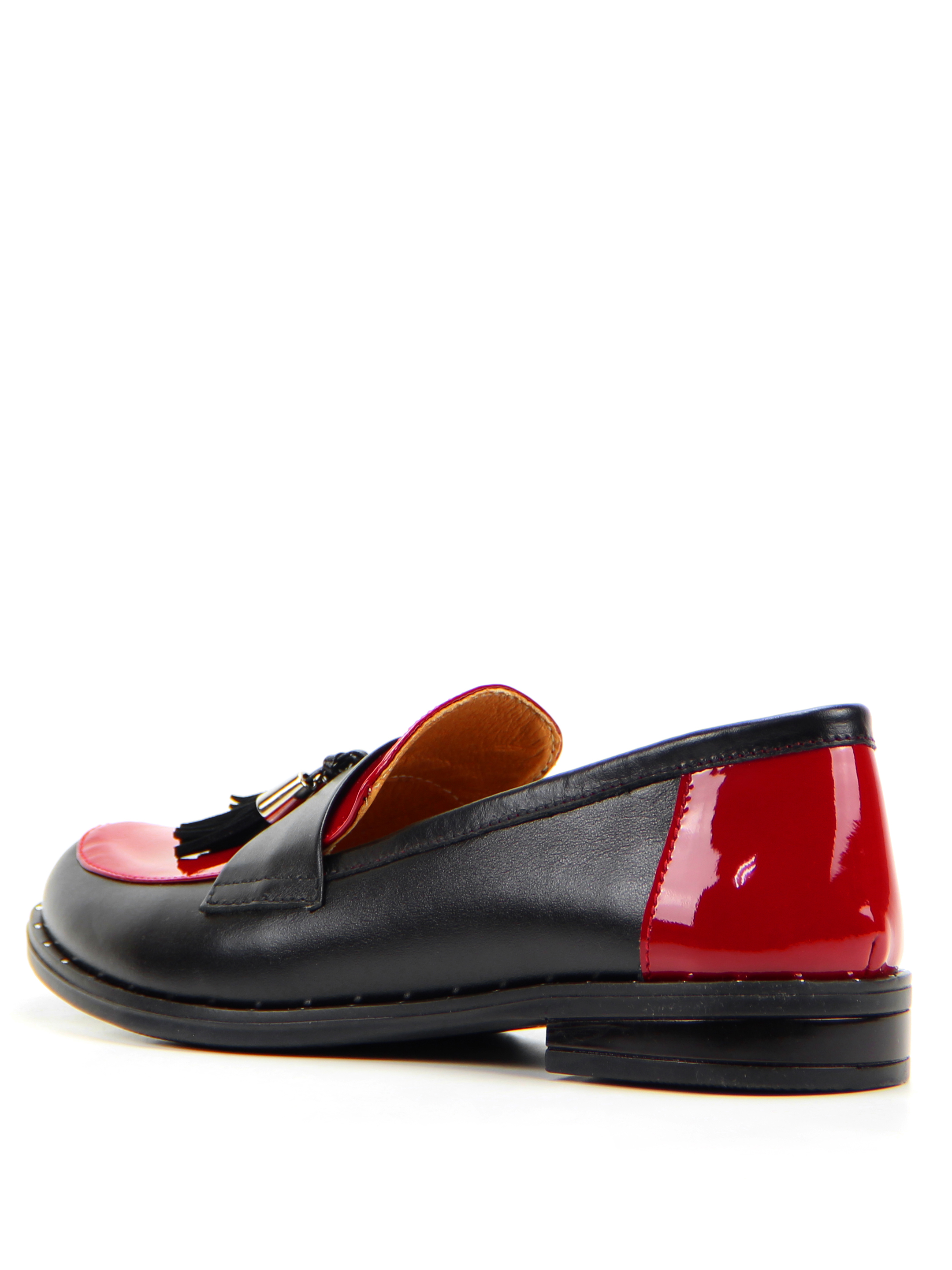 картинка Лоферы ED'ART 117.madonna'9g.black+red R от интернет магазина