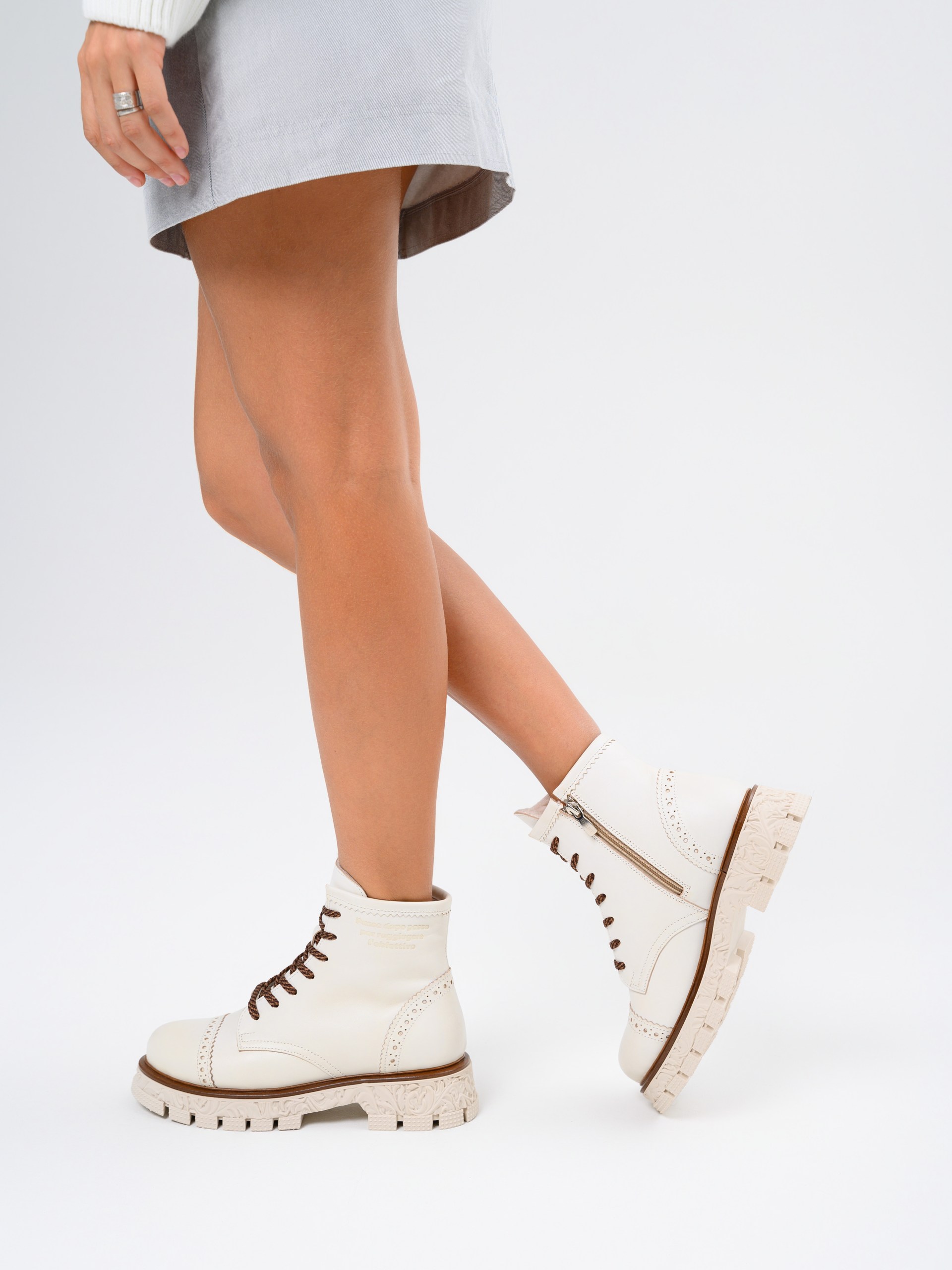 картинка Ботинки ED'ART 319.PODYUM141'w. Вакса белая от интернет магазина