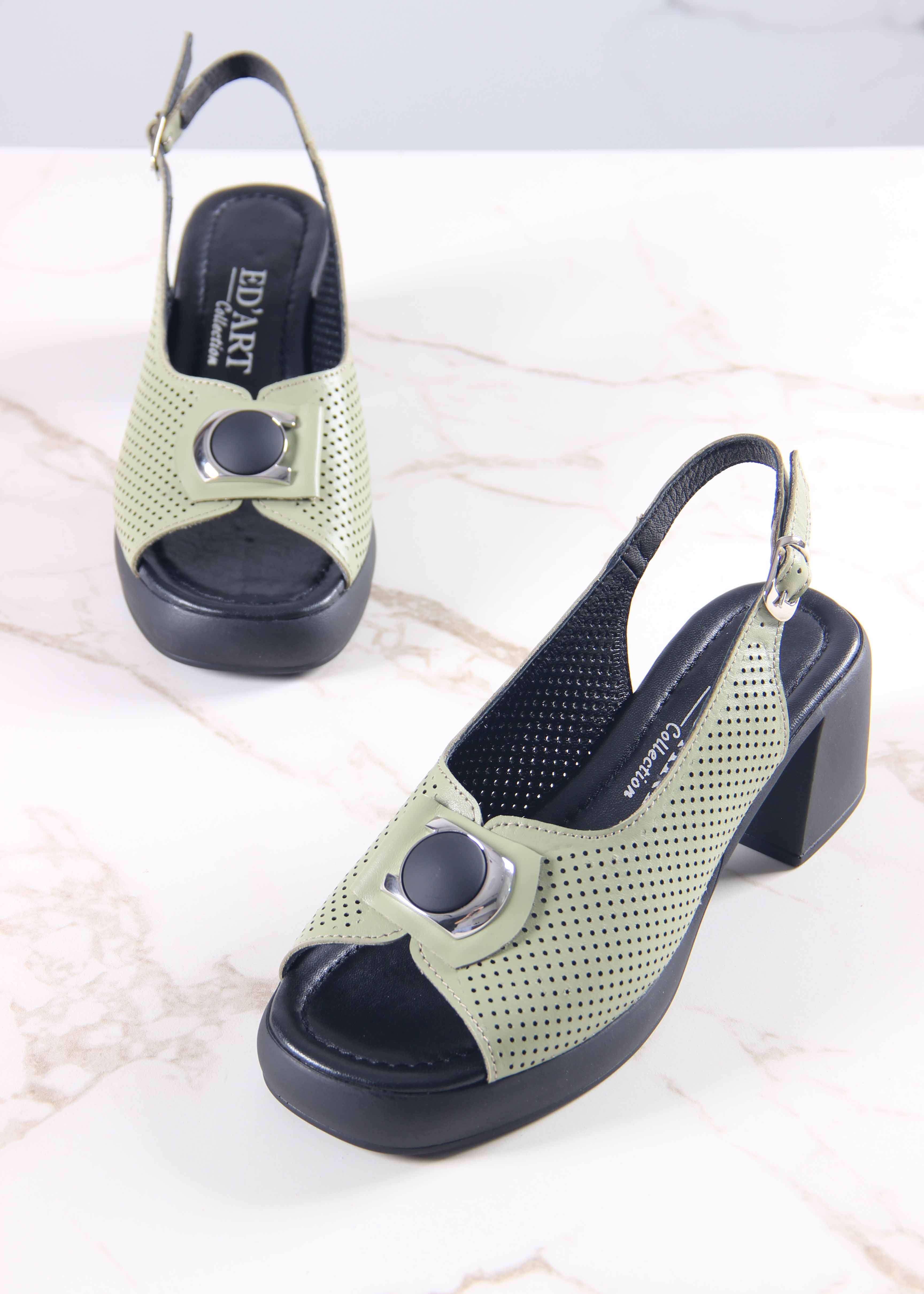 картинка Босоножки ED'ART 5030.Р.24191'bl.Авокадо  от интернет магазина