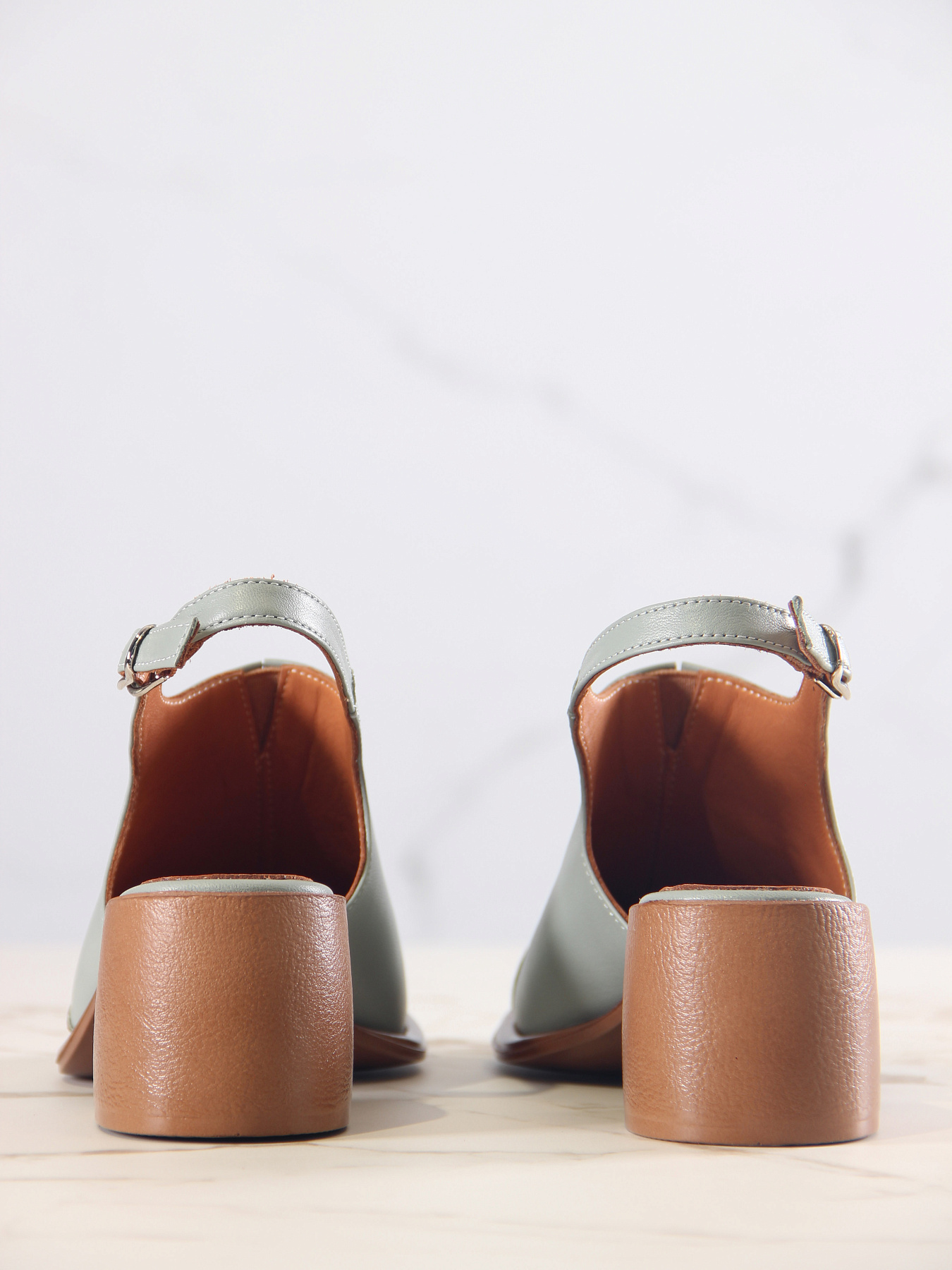 картинка Босоножки ED'ART 5133.23663'be. Авокадо лион+коричневый от интернет магазина