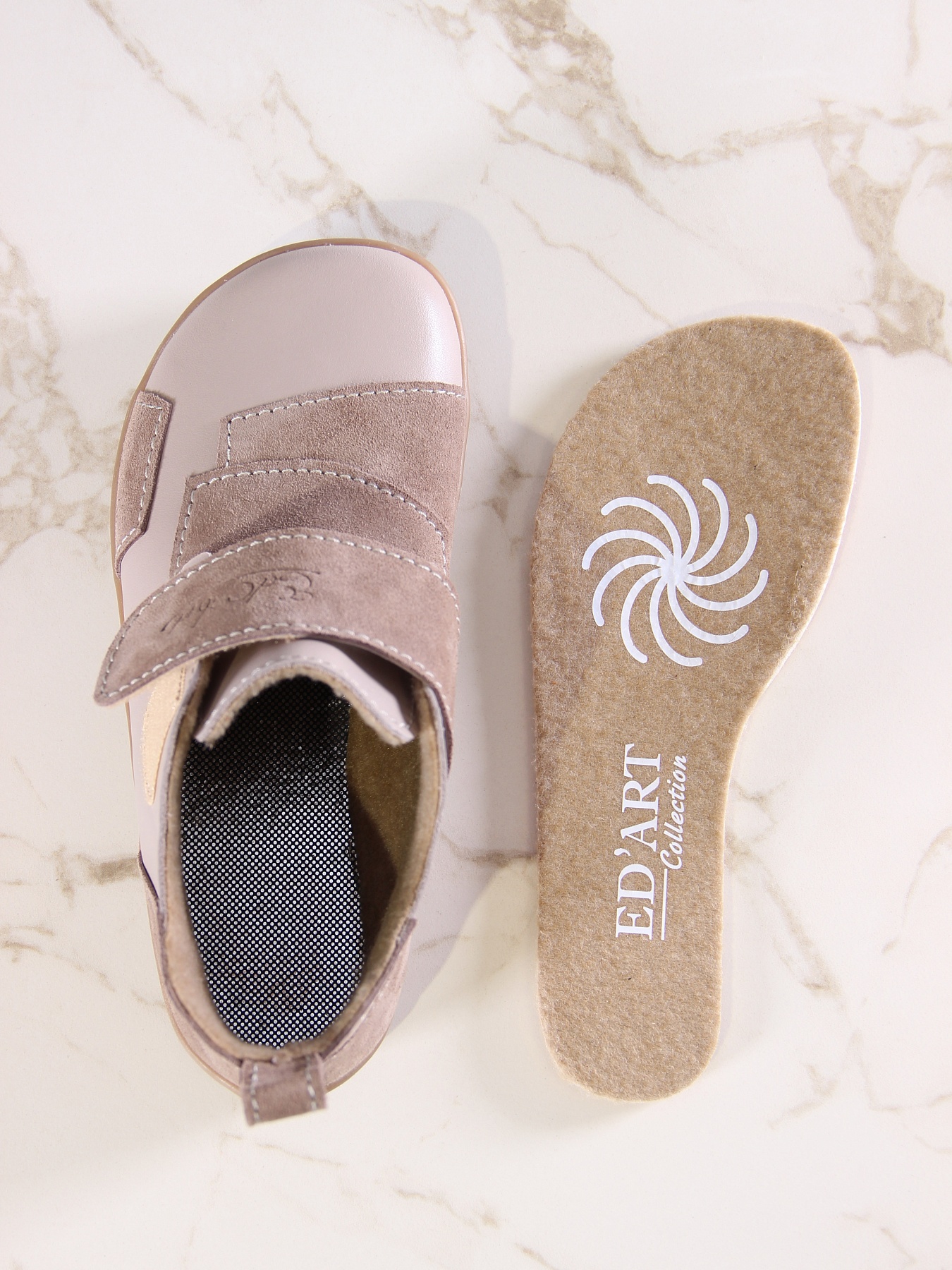 картинка Босоногие ботинки  ED'ART 206.NATA'br.Визон+капучино замша от интернет магазина