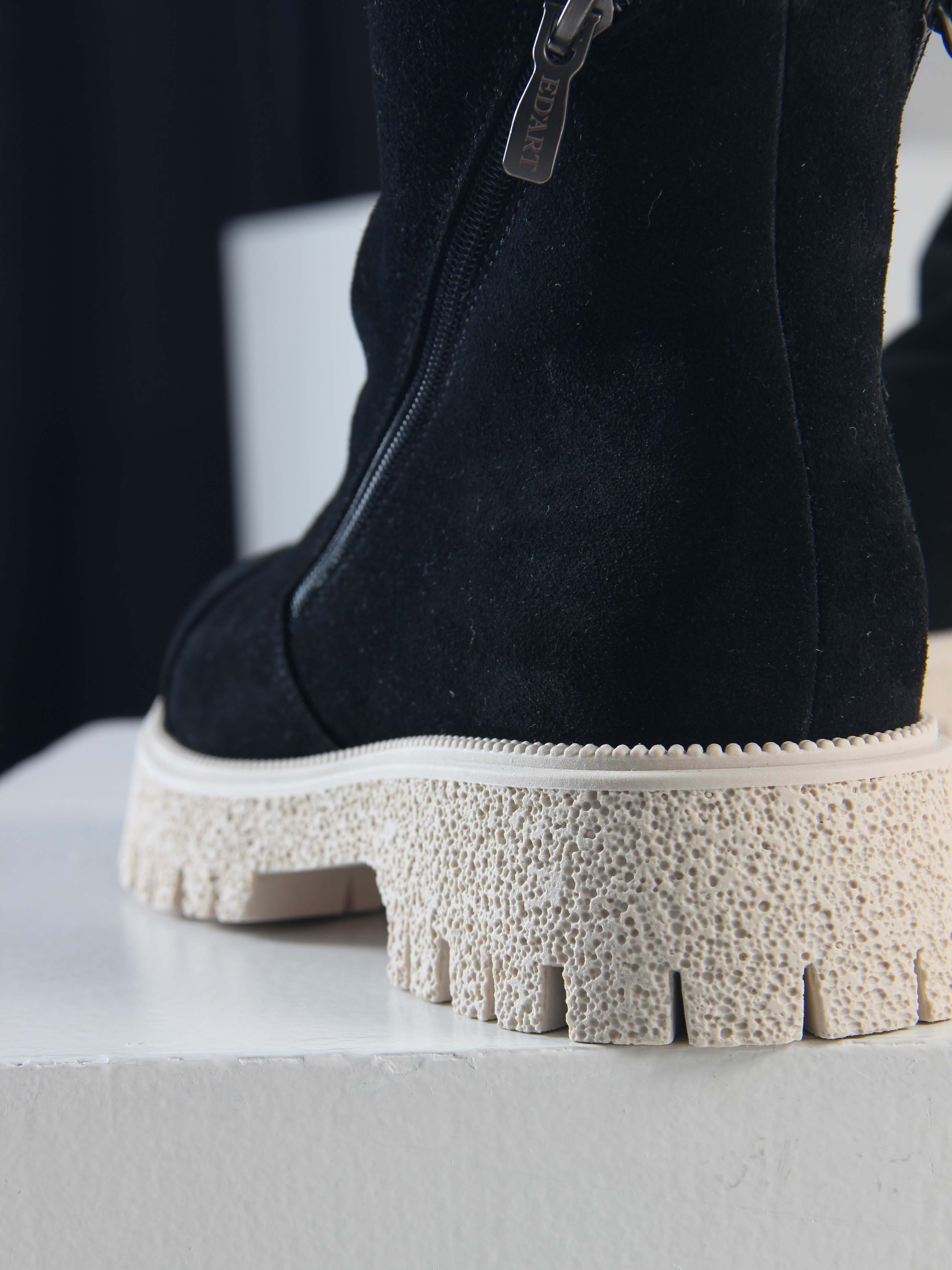 картинка Ботинки ED'ART 233.1541'be. Черный замша от интернет магазина