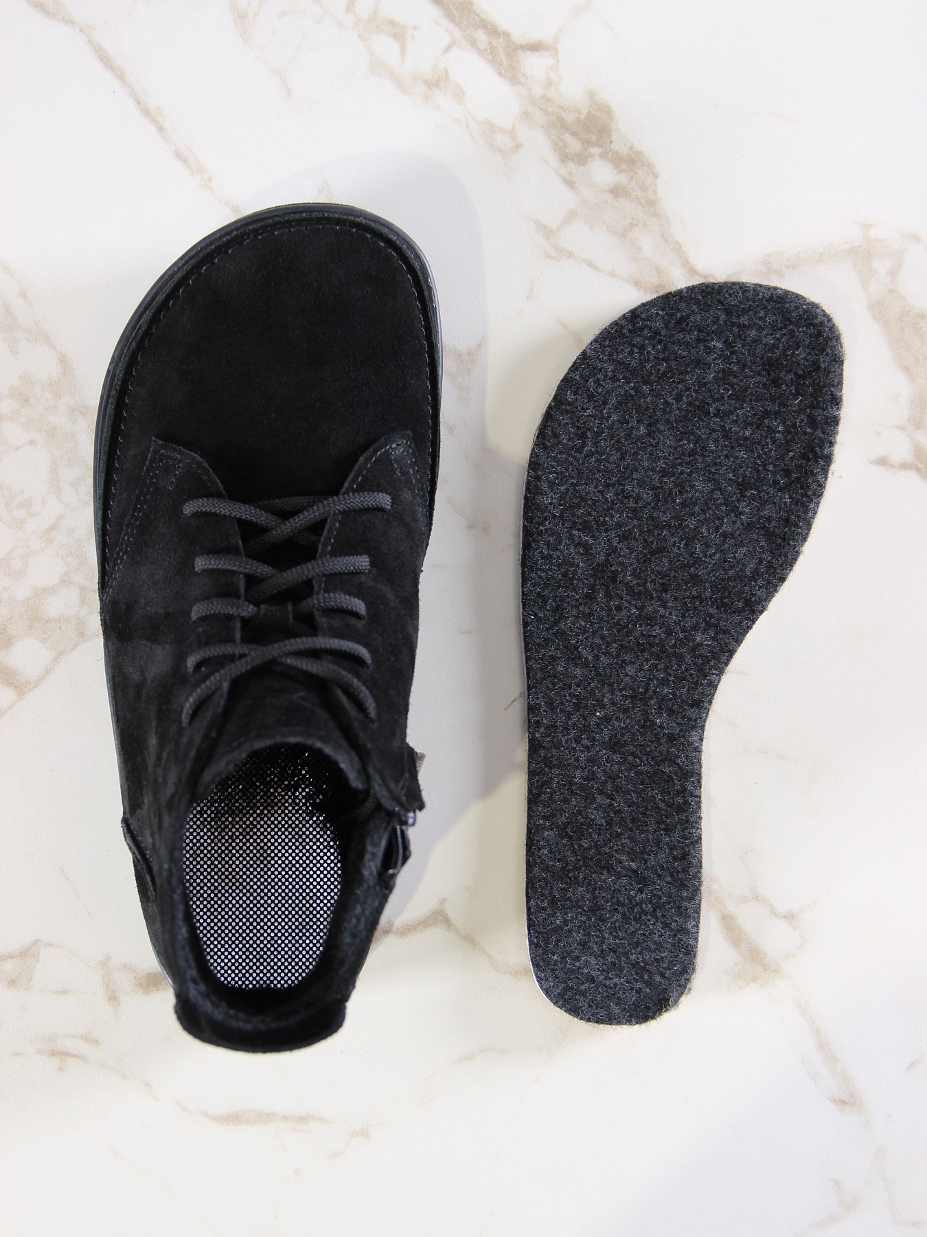 картинка Босоногие ботинки  ED'ART 210.NATA'bl.Черная замша от интернет магазина