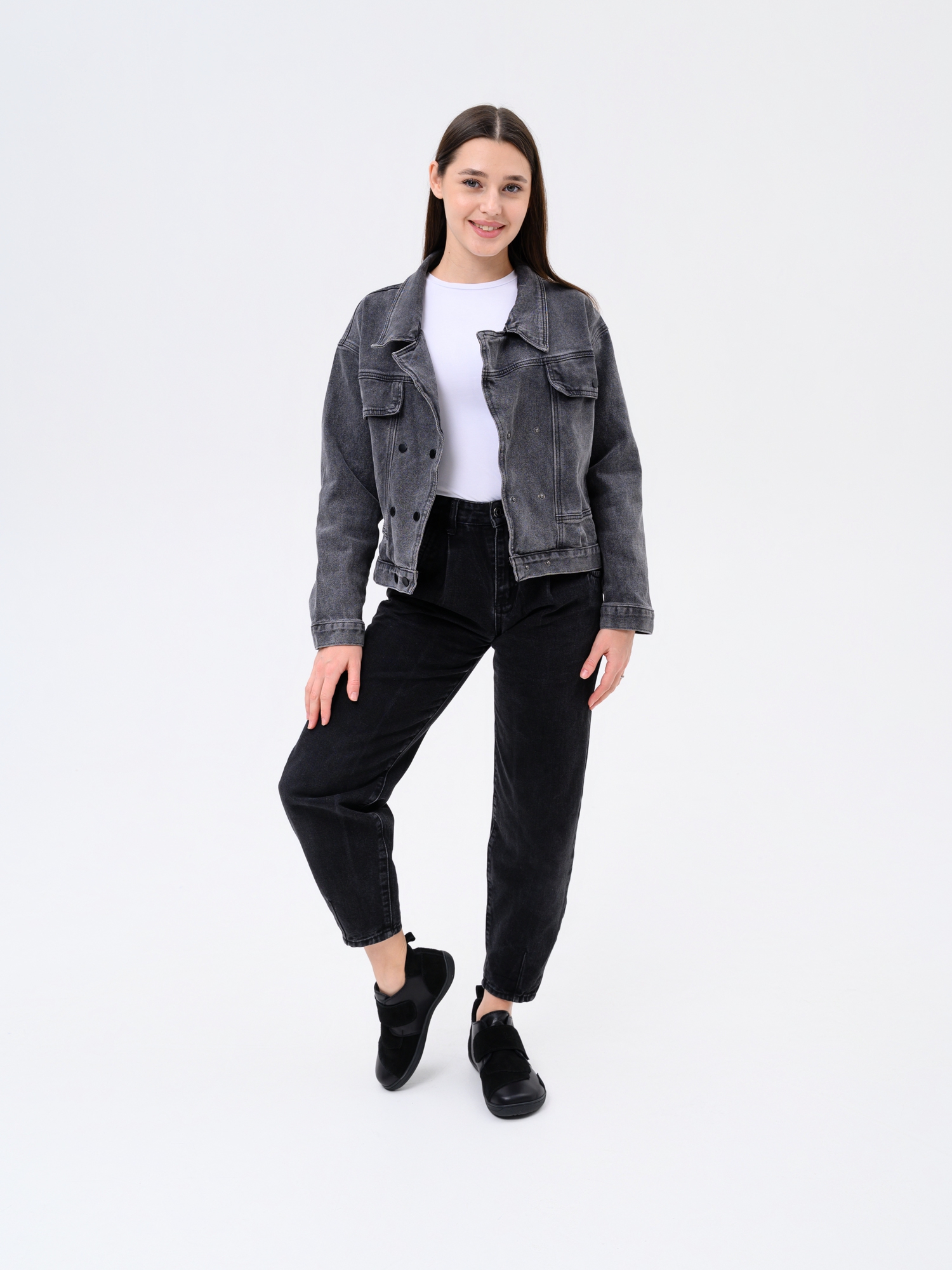 картинка Босоногие ботинки  ED'ART 206.NATA'bl.Черная кожа+черная замша от интернет магазина