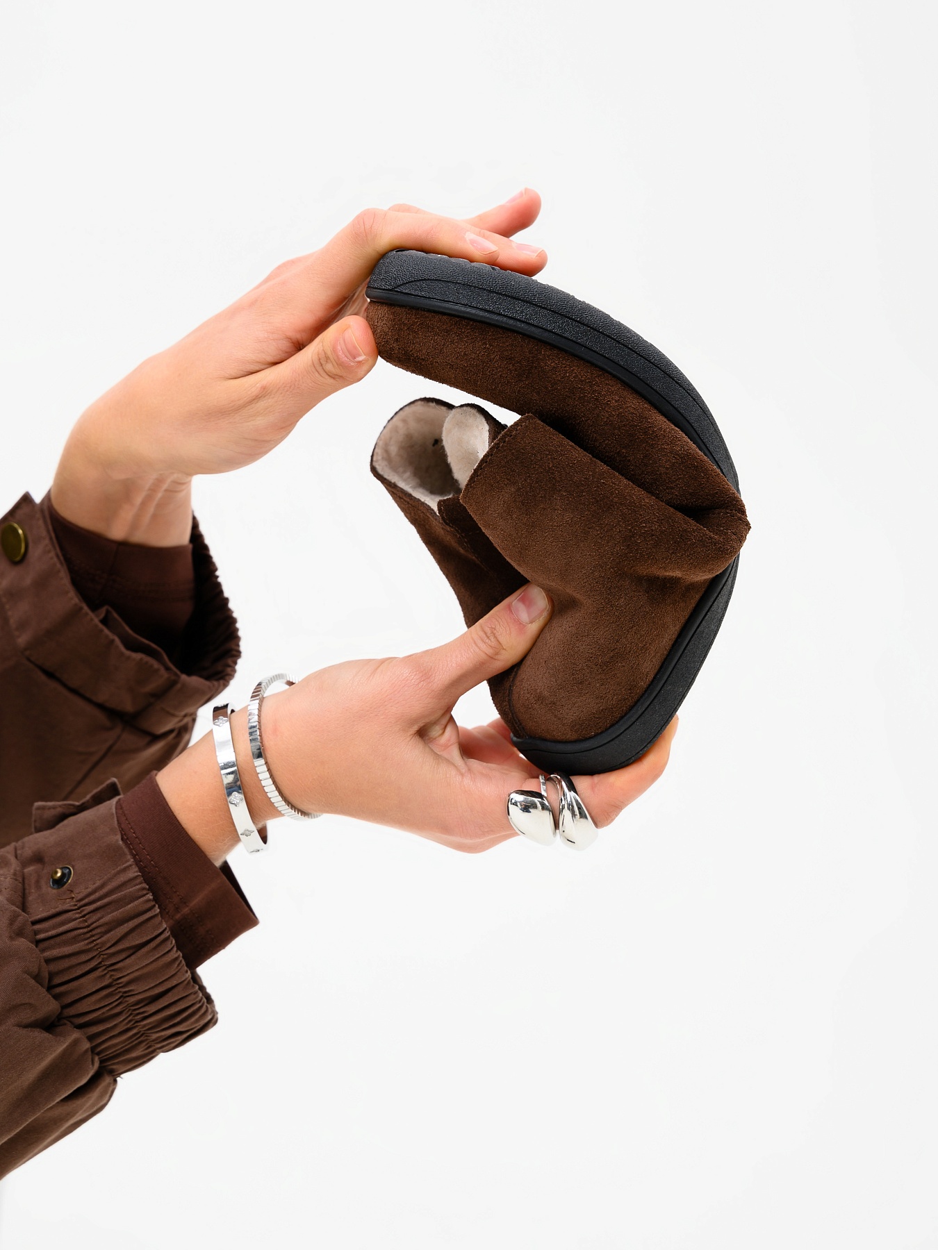 картинка Босоногие ботинки  ED'ART 208.NATA'bl.Коричневая замша от интернет магазина