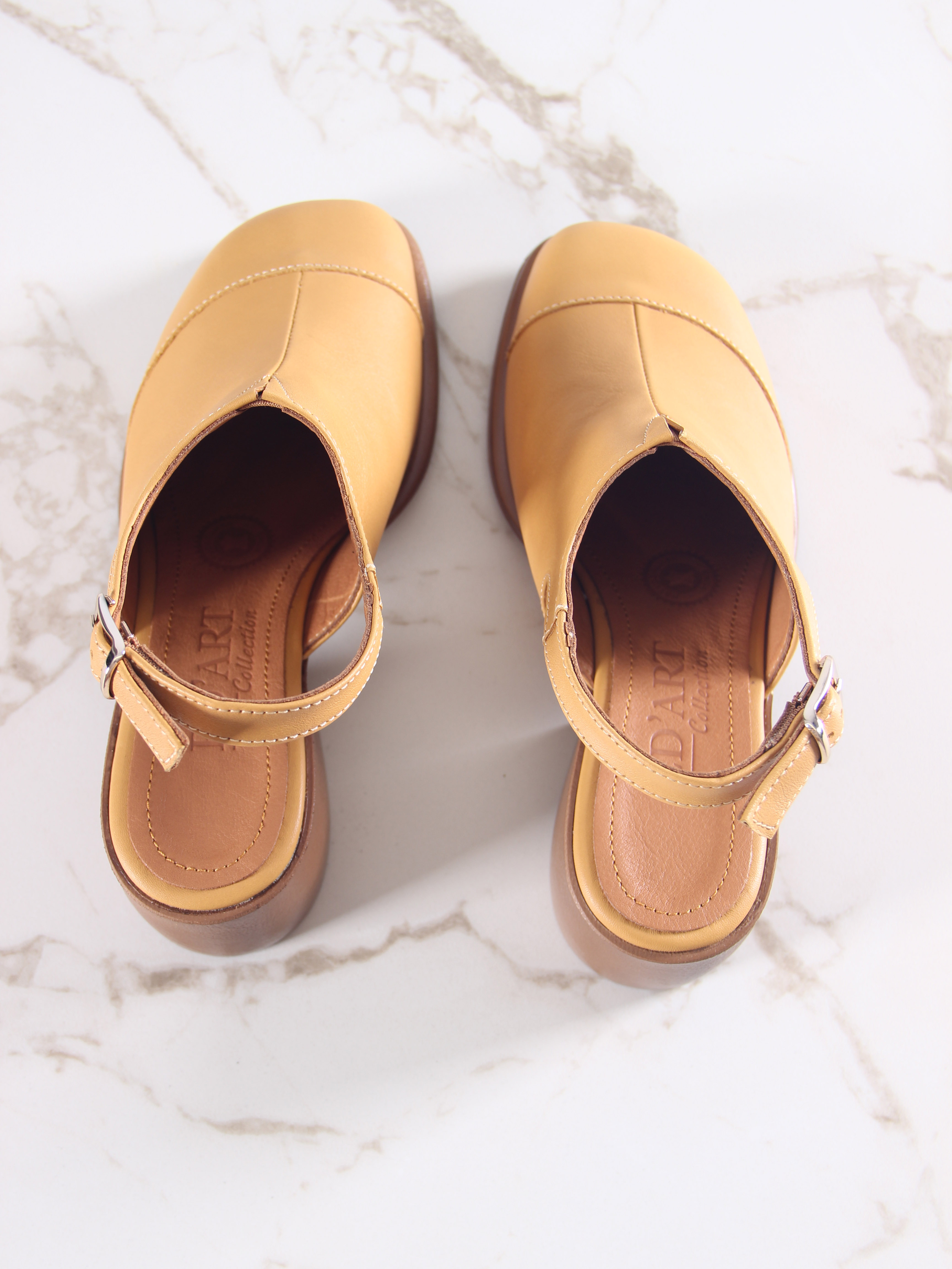 картинка Босоножки ED'ART 5133.23663'be. Тыква лион+коричневый от интернет магазина