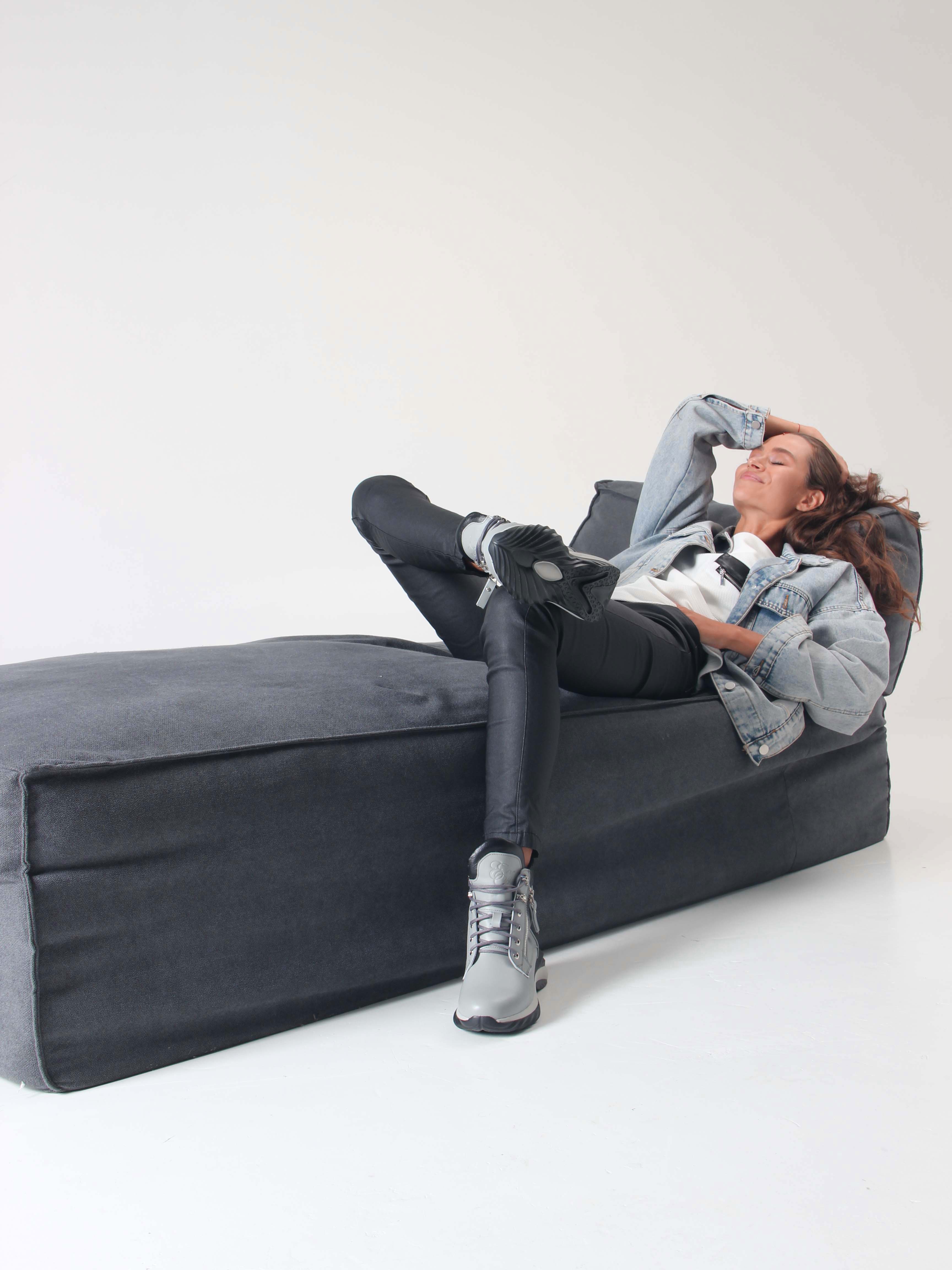 картинка Ботинки ED'ART 261.uno2'bl. серый черный от интернет магазина