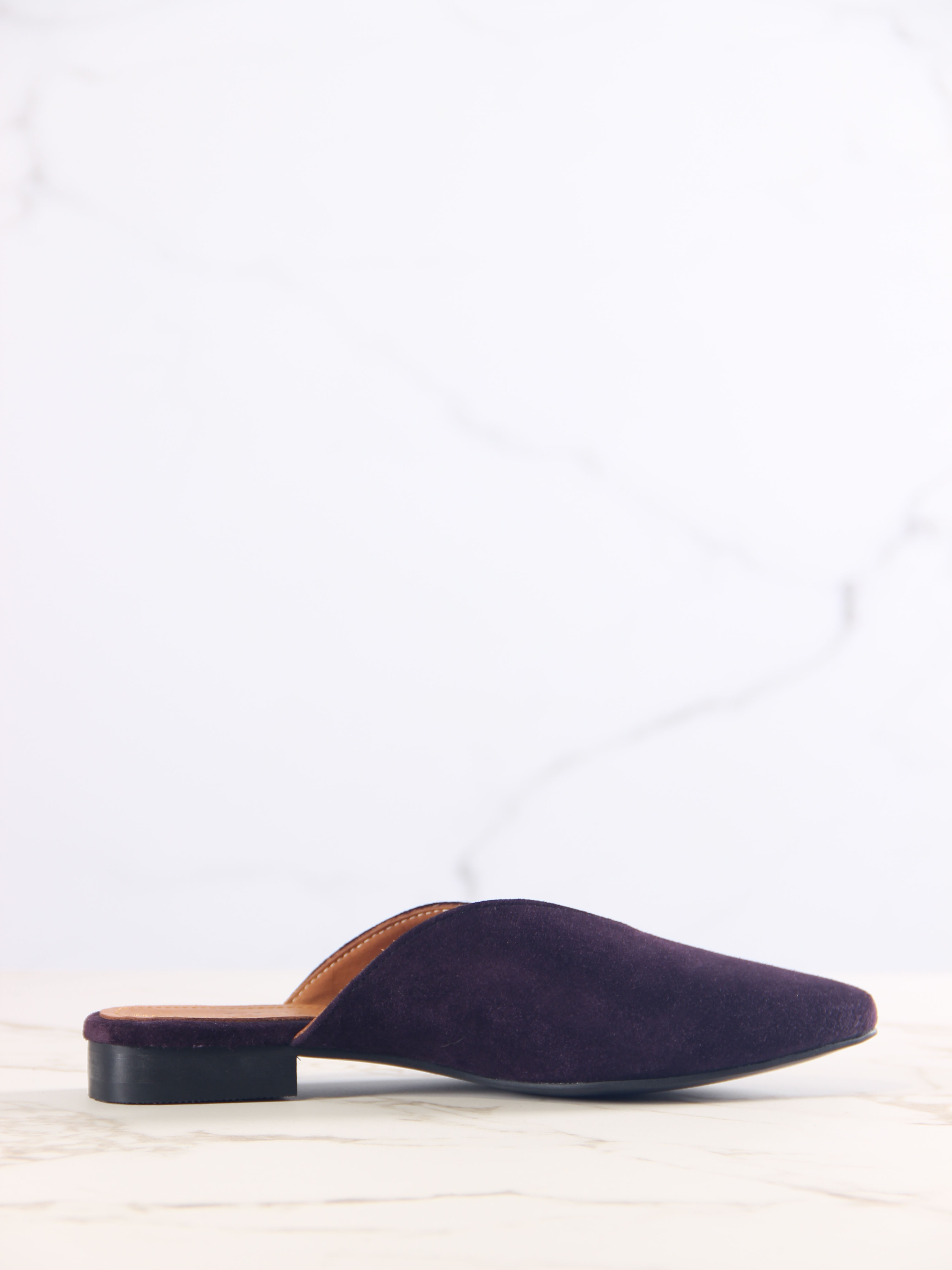 картинка Мюли ED'ART 1001.34104'bl. Сливовая замша от интернет магазина