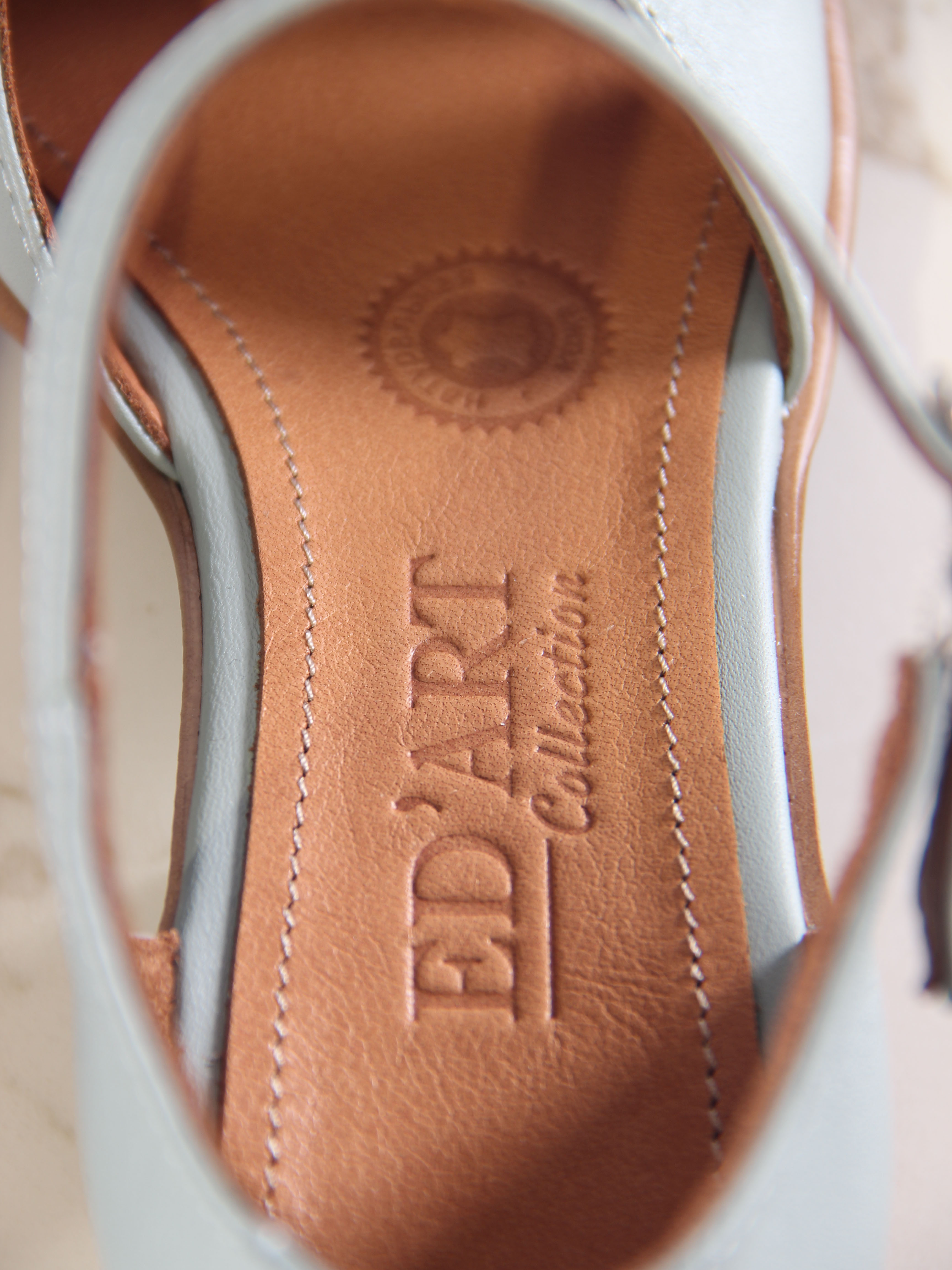 картинка Босоножки ED'ART 5032.23663'be. Авокадо лион +коричневый от интернет магазина