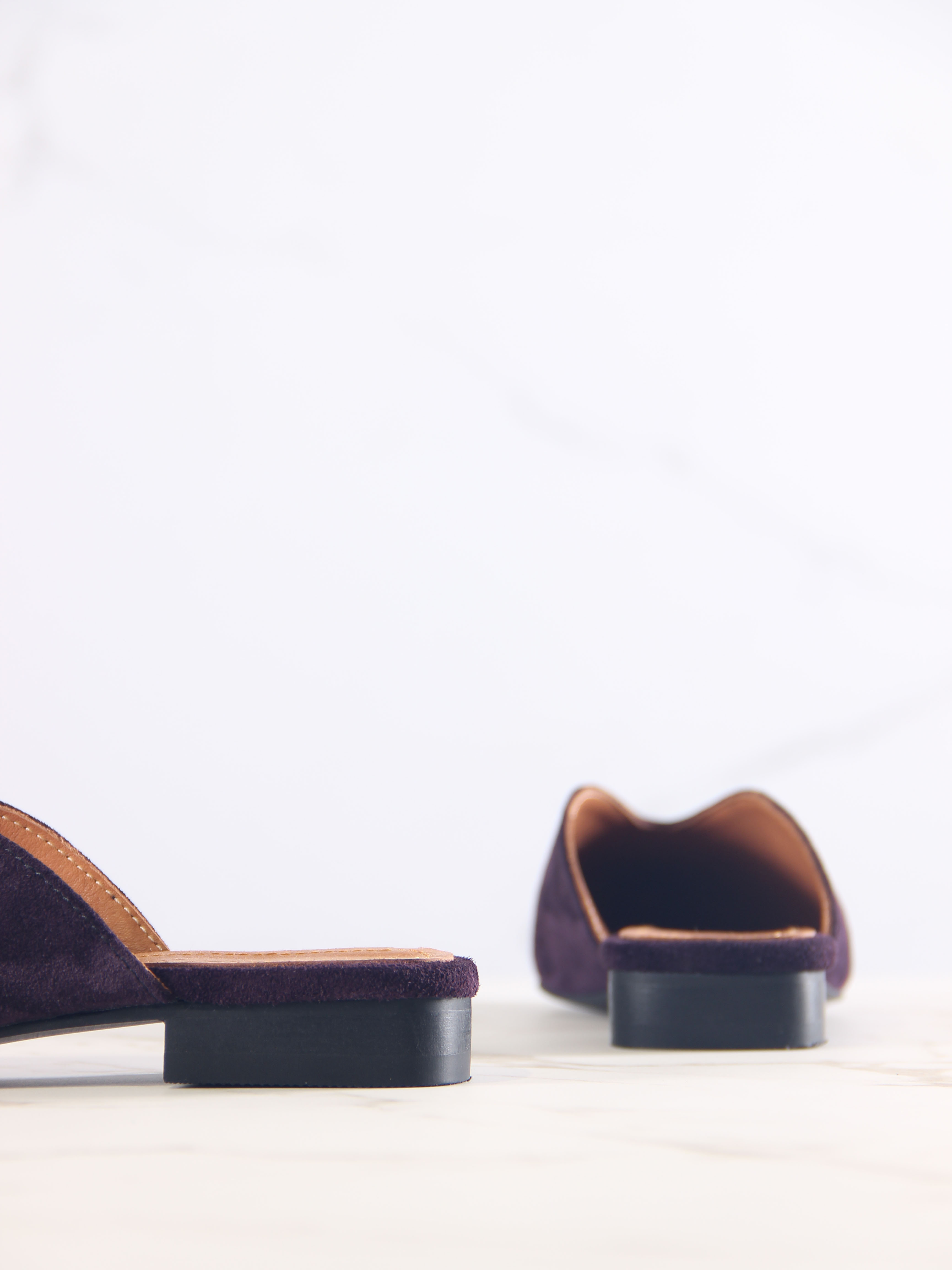 картинка Мюли ED'ART 1001.34104'bl. Сливовая замша от интернет магазина