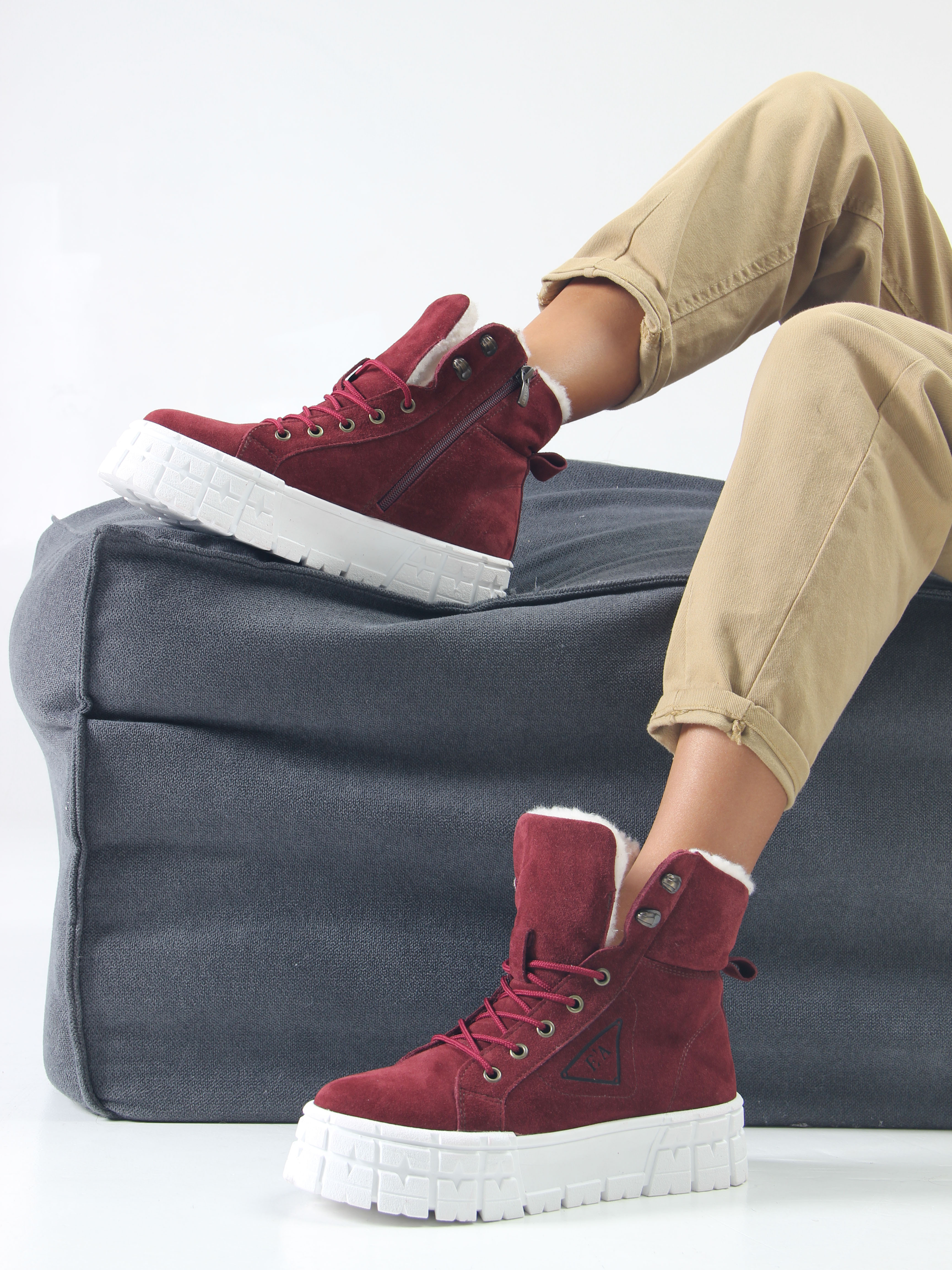 картинка Ботинки ED'ART 216.212131'w. бордо замша от интернет магазина