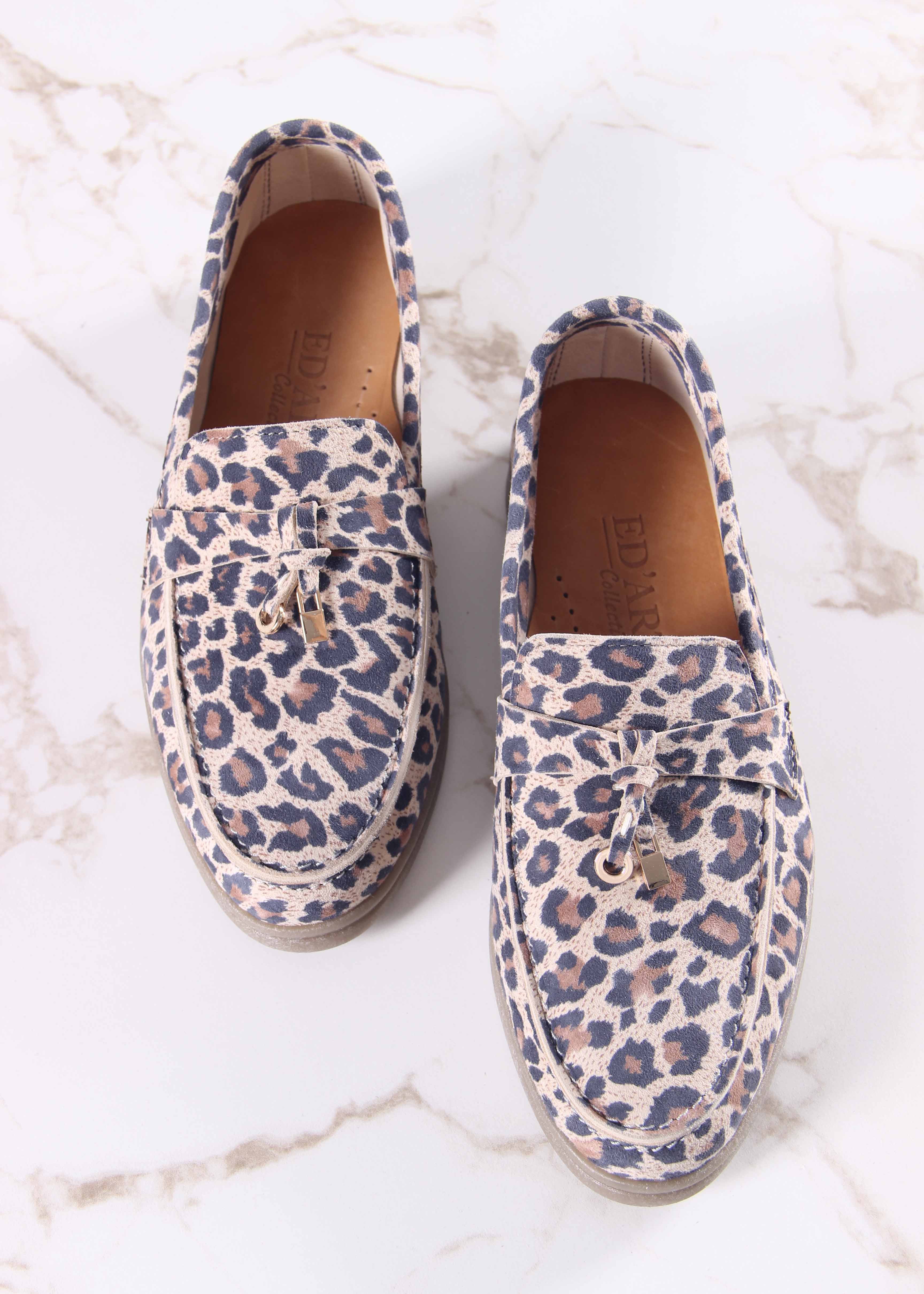 картинка Лоферы туфли ED'ART 170.2614'be. бежевый леопард от интернет магазина