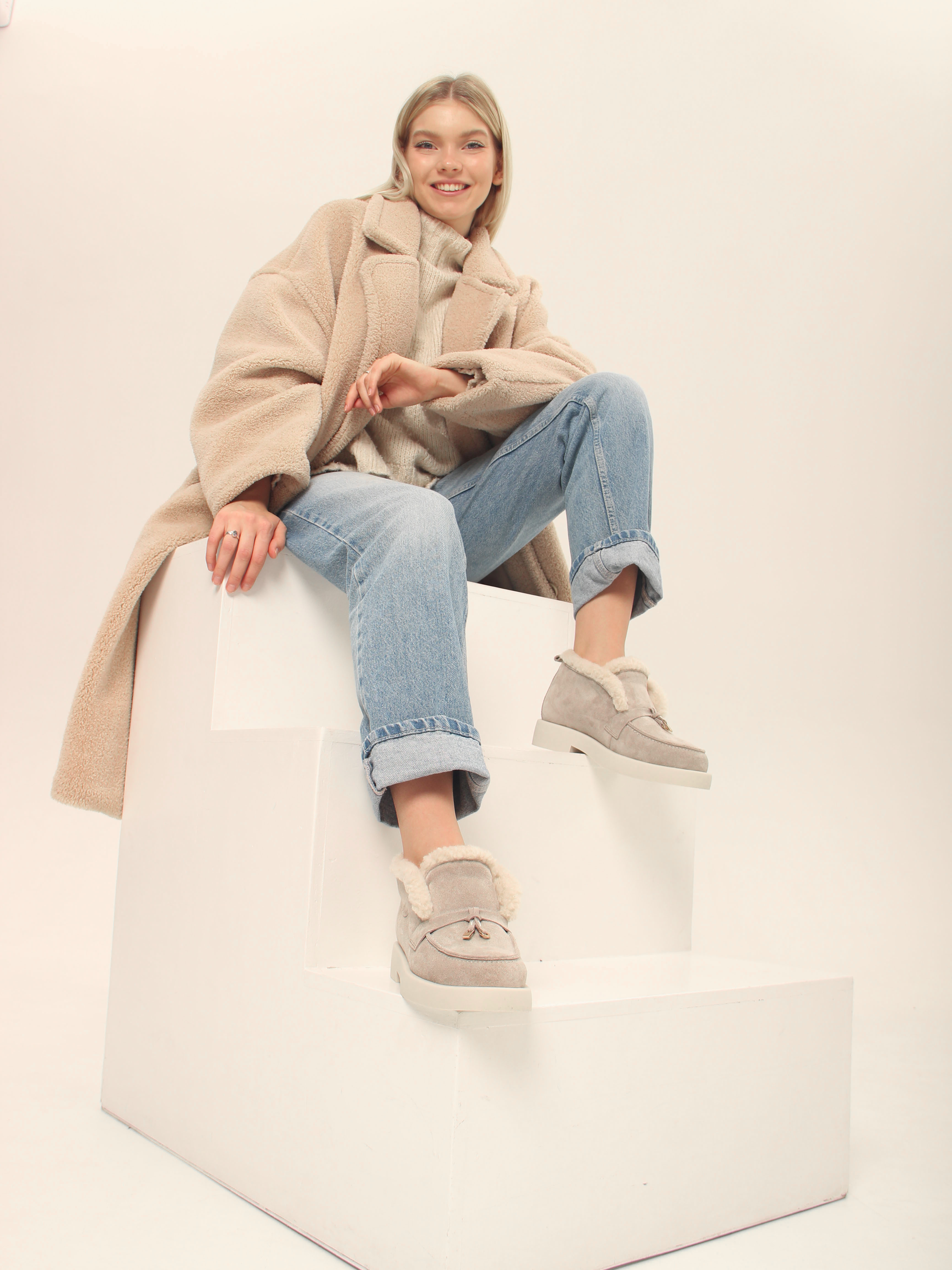 картинка Ботинки ED'ART 306.1593'be. каменный замша от интернет магазина