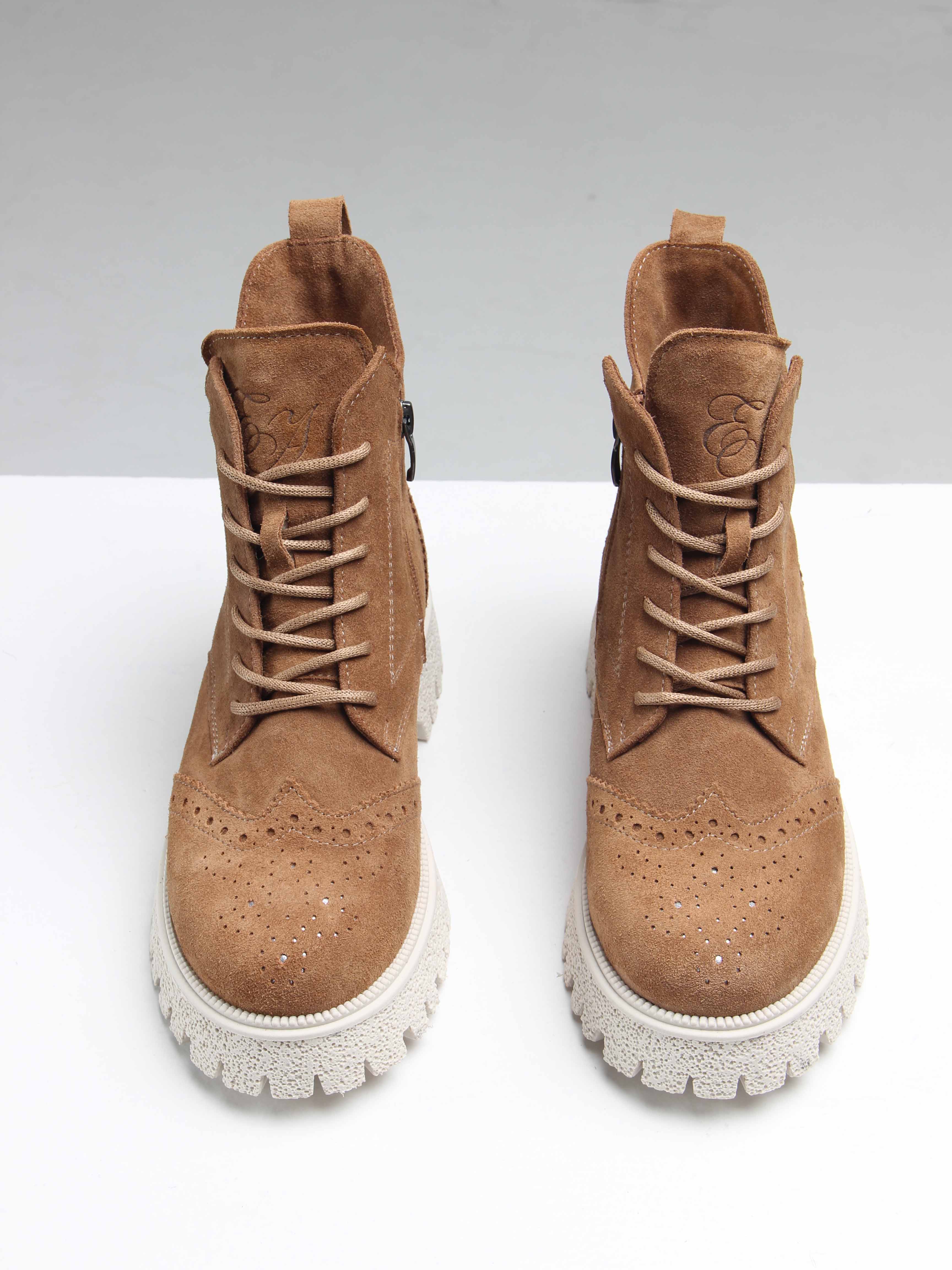 картинка Ботинки ED'ART 338.1541'be. светло-коричневый замша от интернет магазина