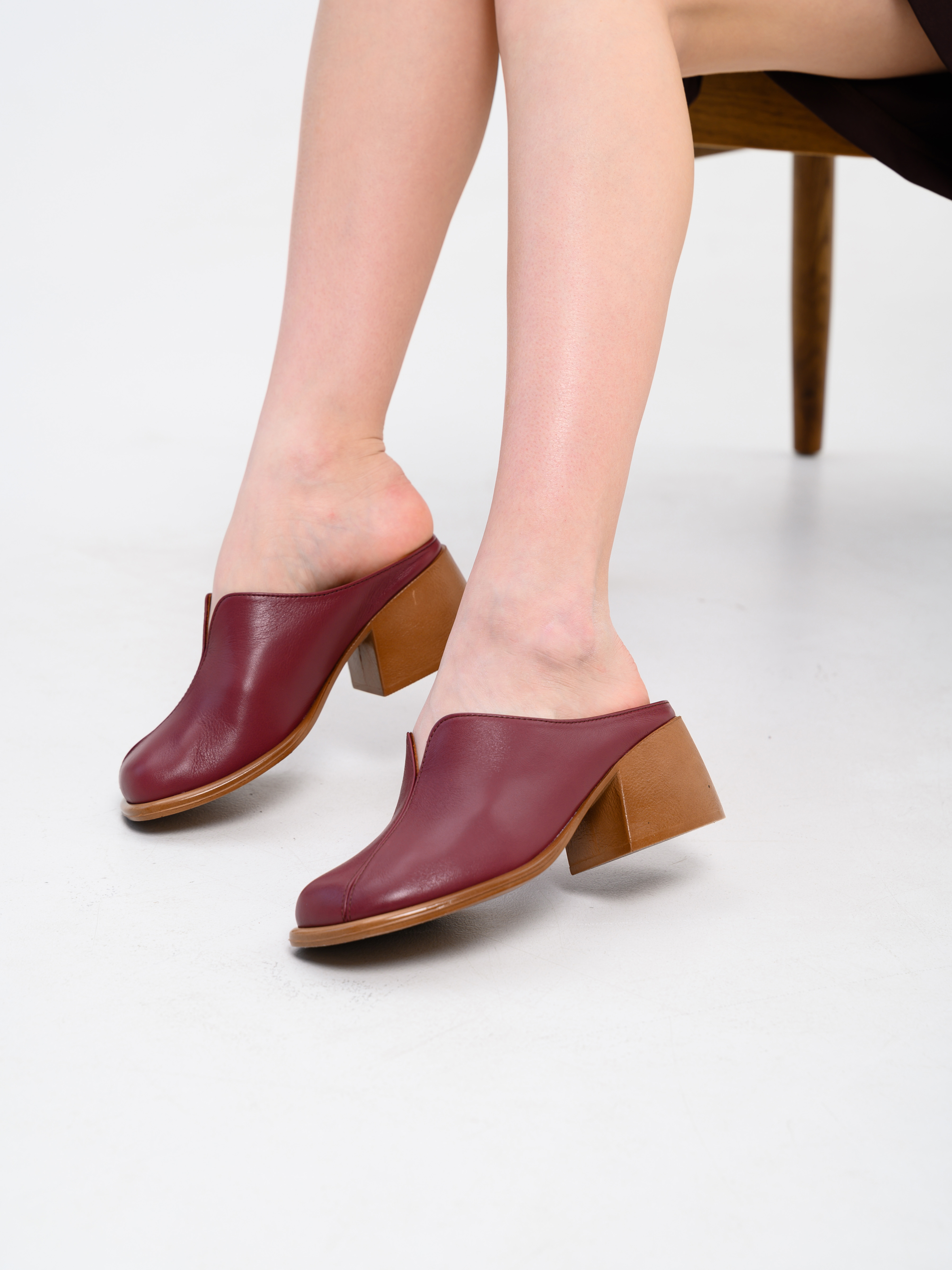 картинка Сабо ED'ART  5200.23663'br. Гнилая вишня+коричневый от интернет магазина