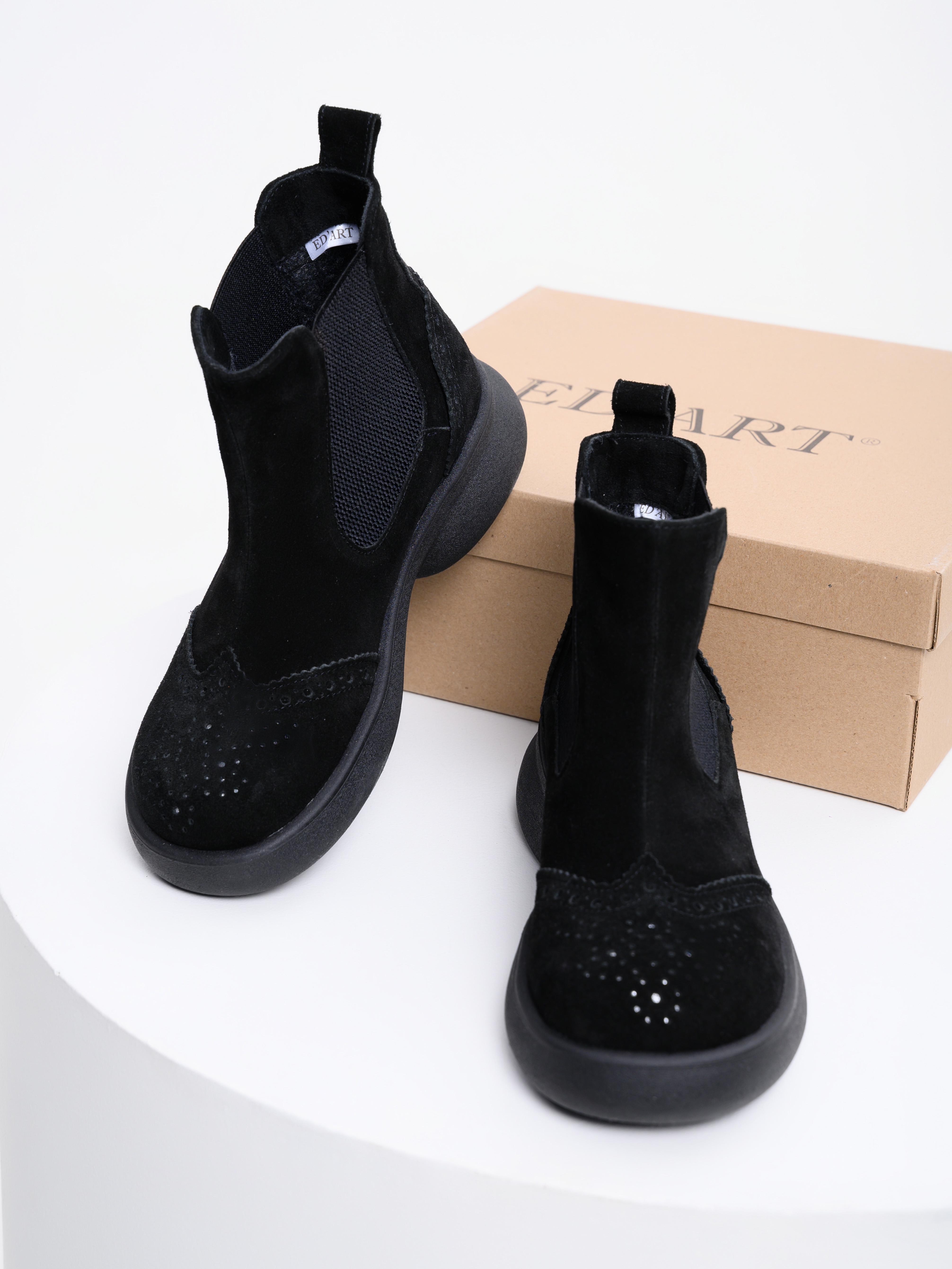 картинка Челси ED'ART 332.927'bl. Черная замша от интернет магазина