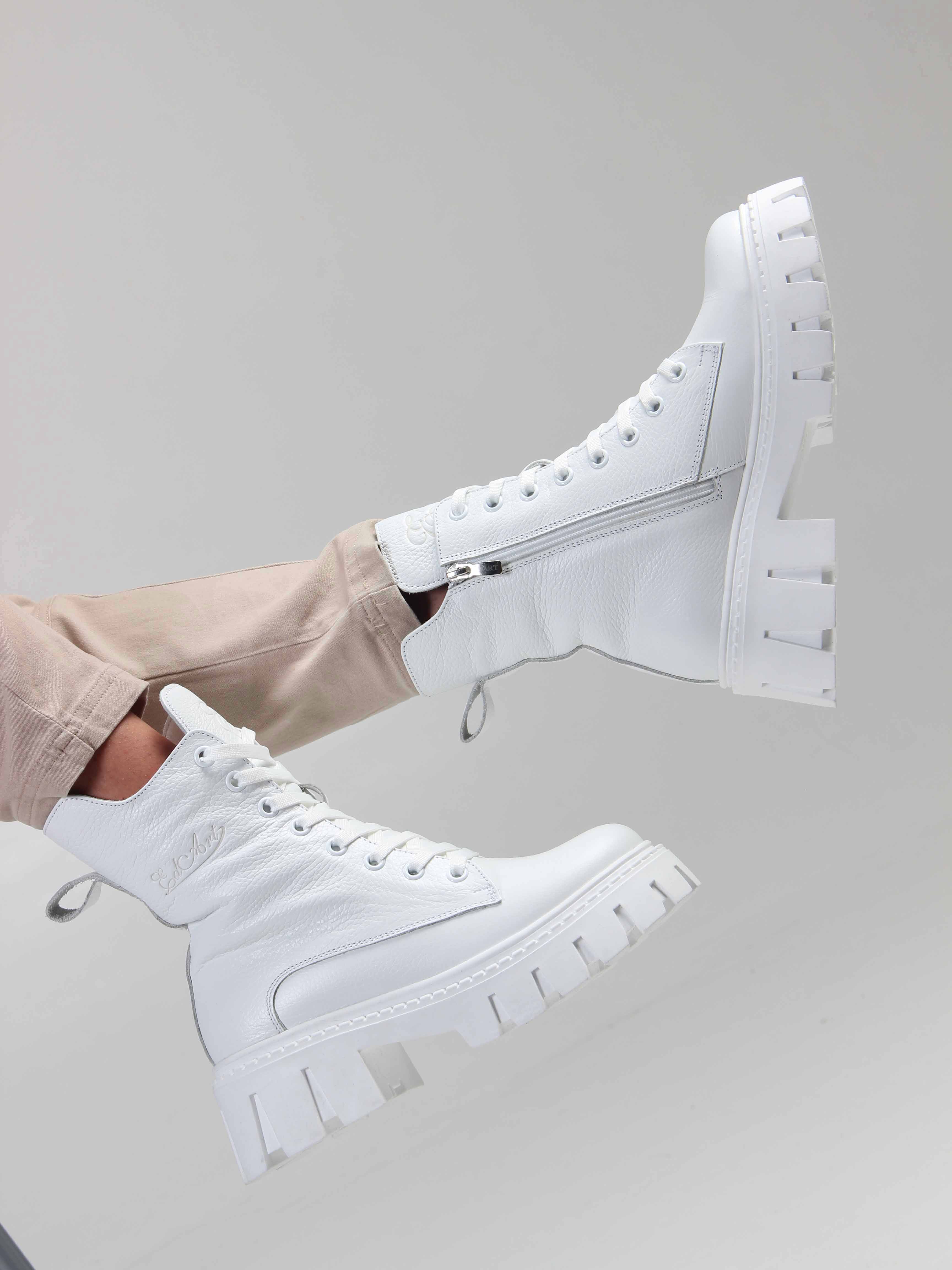 картинка Ботинки ED'ART 346.чанки'w. Белый бартон от интернет магазина